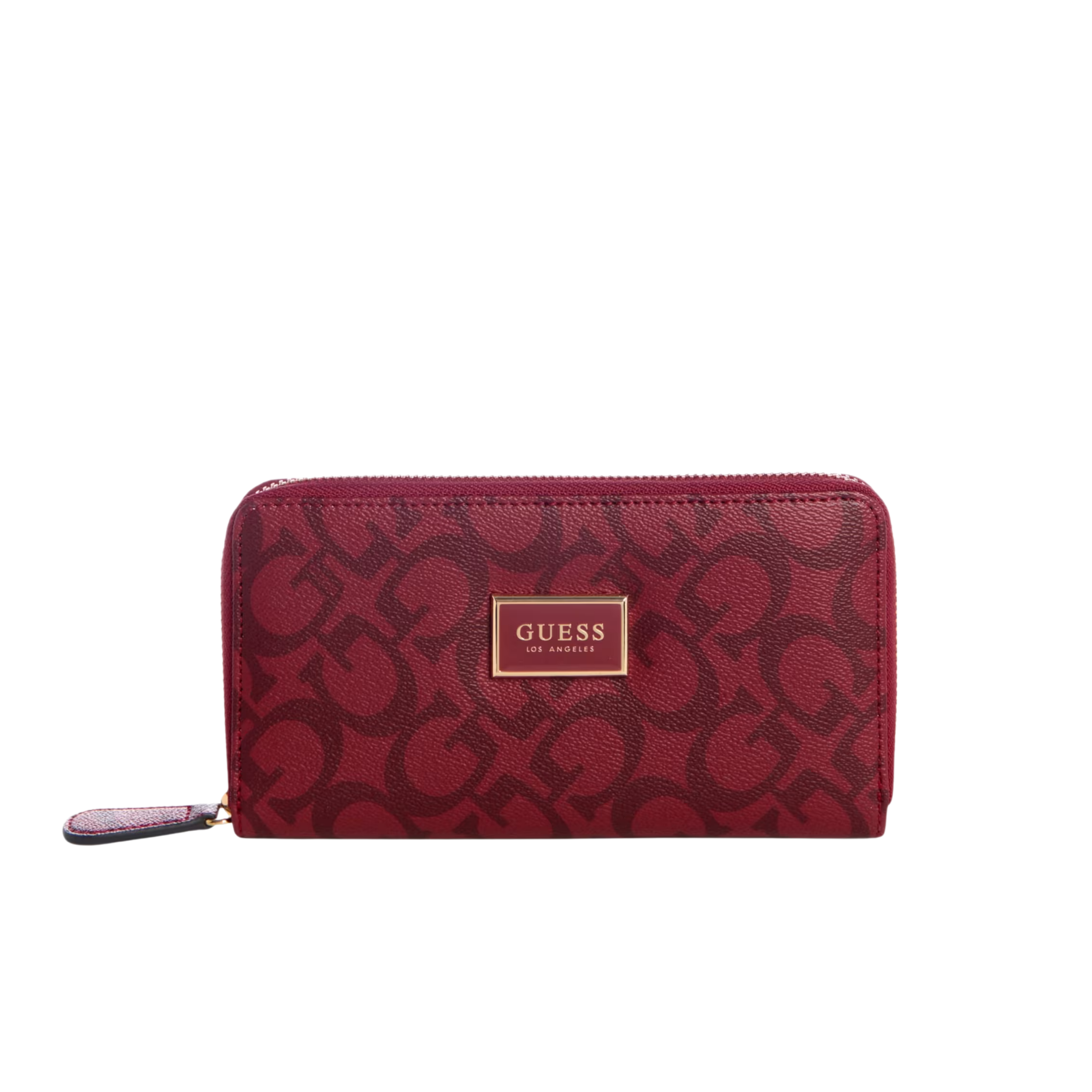 GUESS Women Abree Logo Medium Zip Wallet - Red