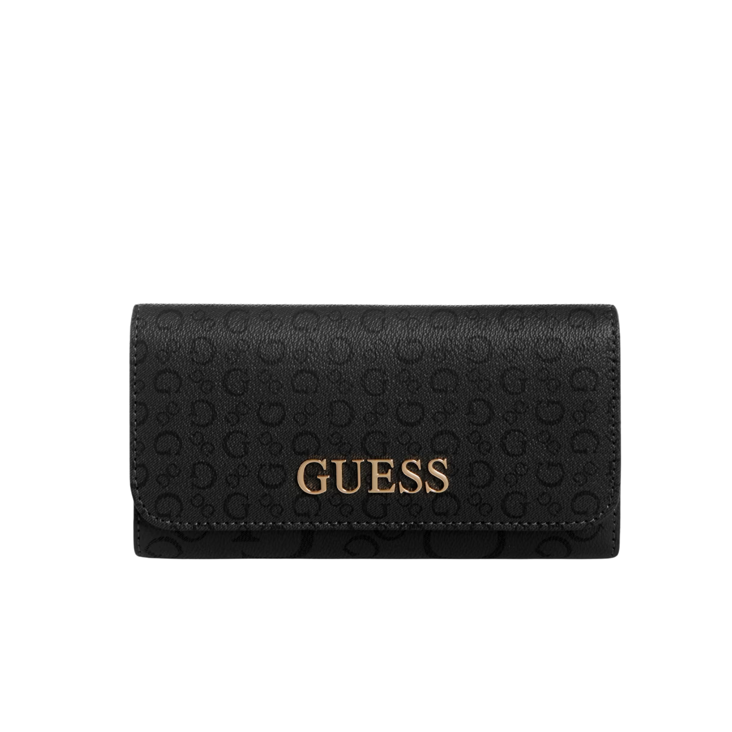 GUESS Women Eldoria Enlarged Logo Slim Clutch Wallet - Black