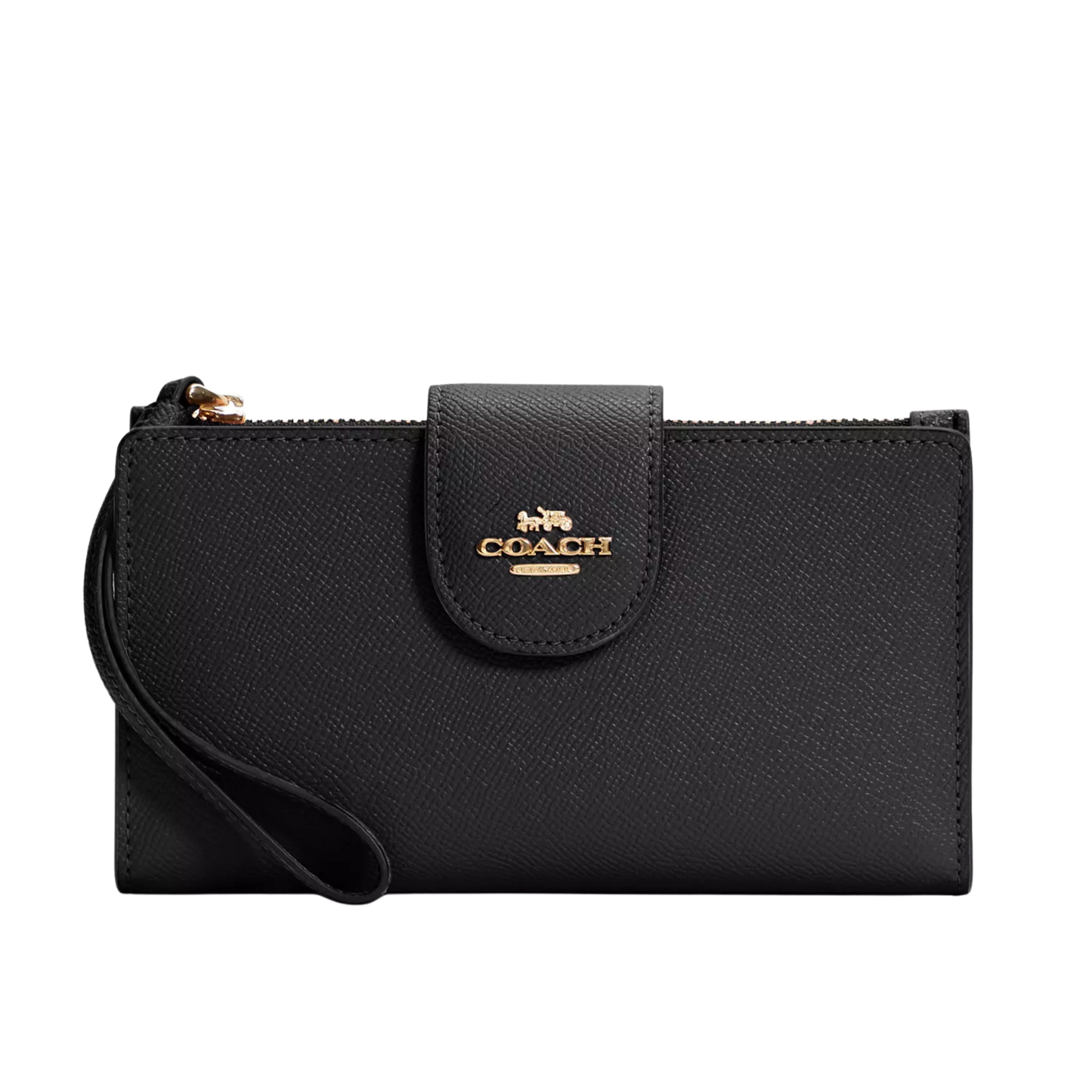 COACH Women Phone Wallet - Gold Black