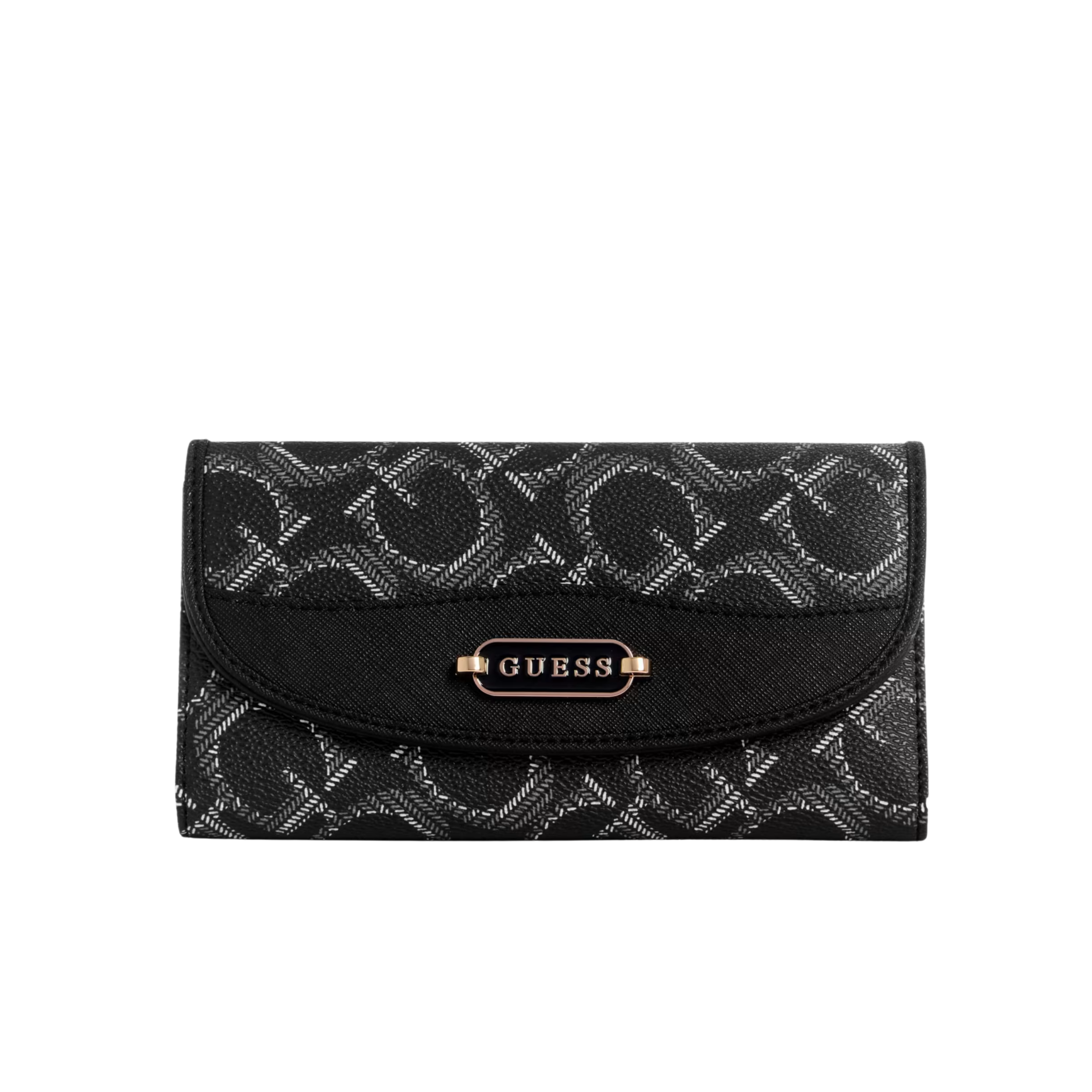 GUESS Women Tuie Logo Slim Clutch - Black