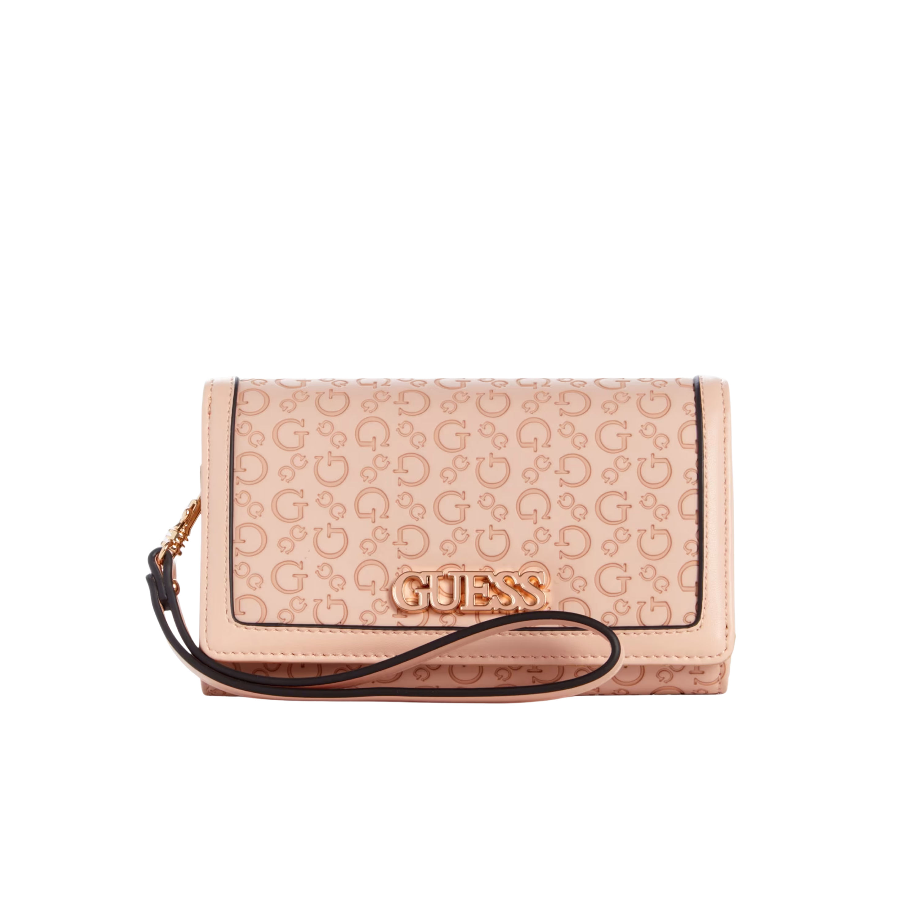 GUESS Women Zakaria Debossed Logo Phone Organizer - Pink
