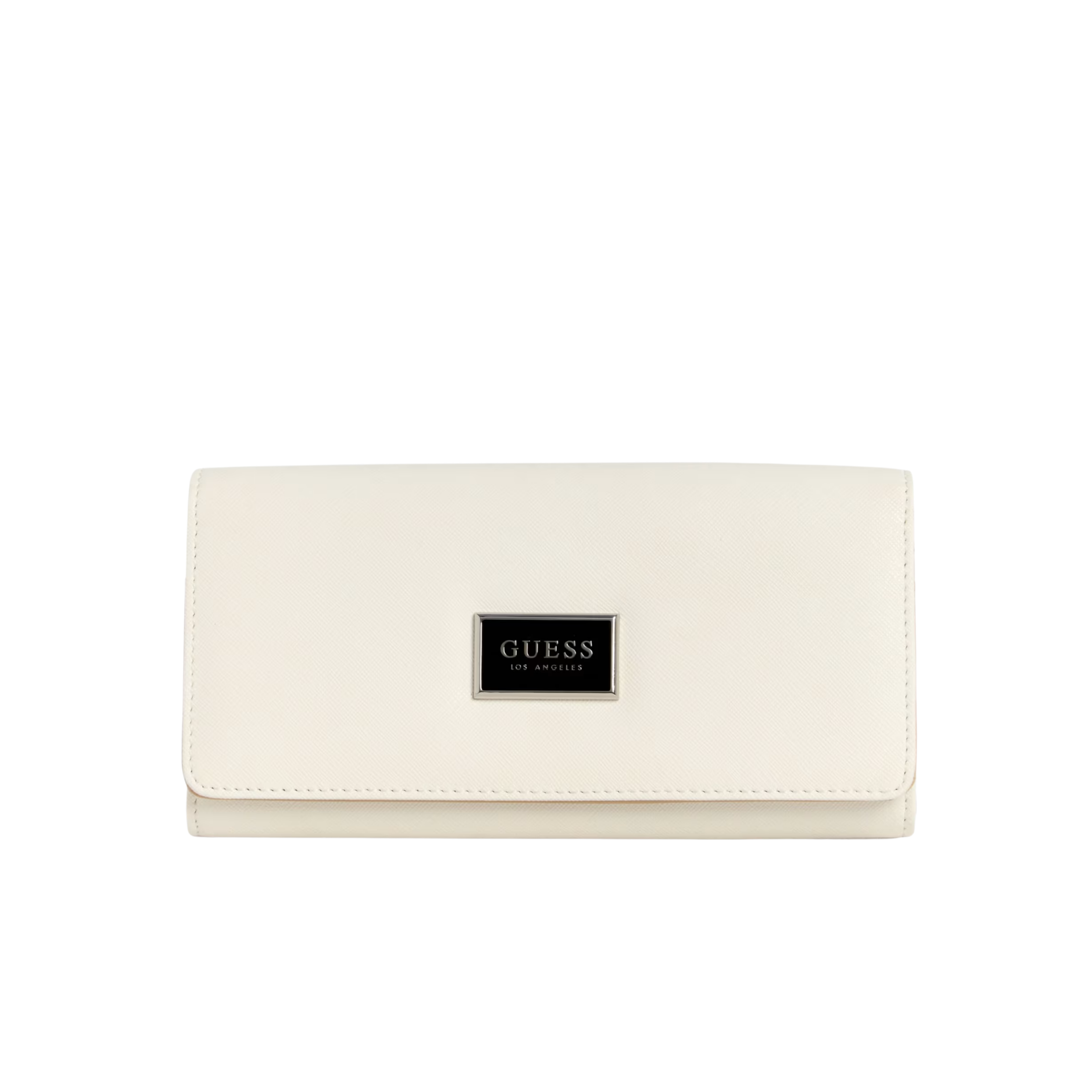 GUESS Women Abree Logo Saffiano Multi Organizer - White