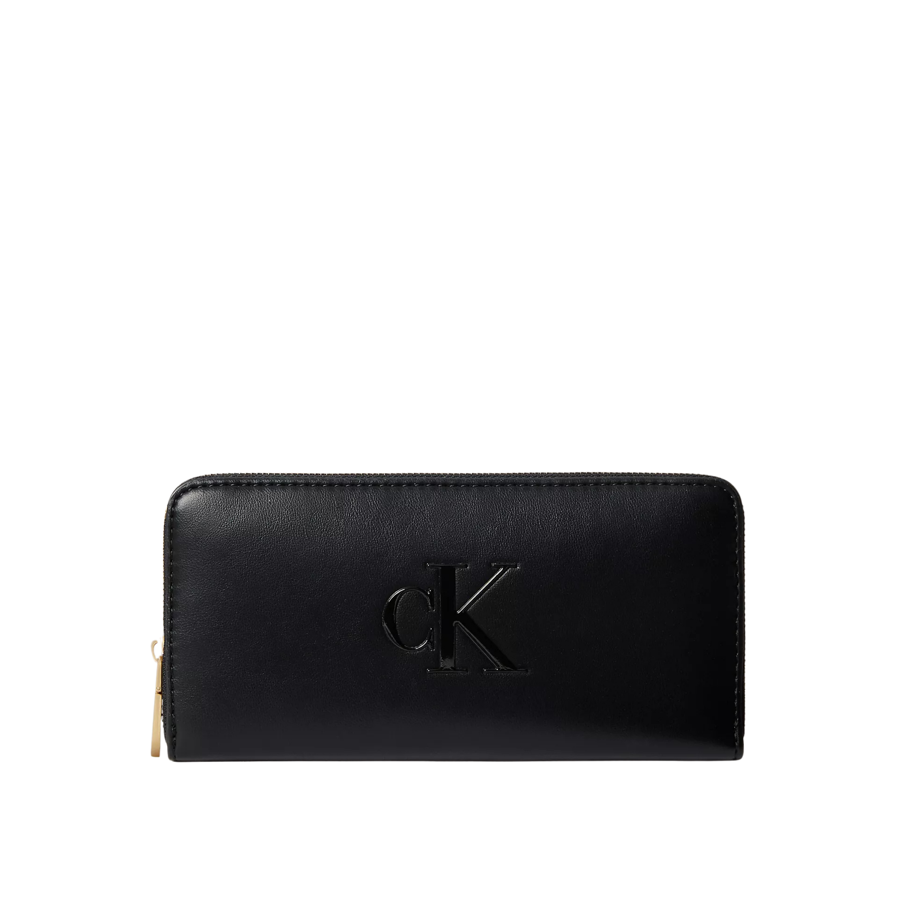 Calvin Klein Women Bold Monogram Long Zip Wallet - Black