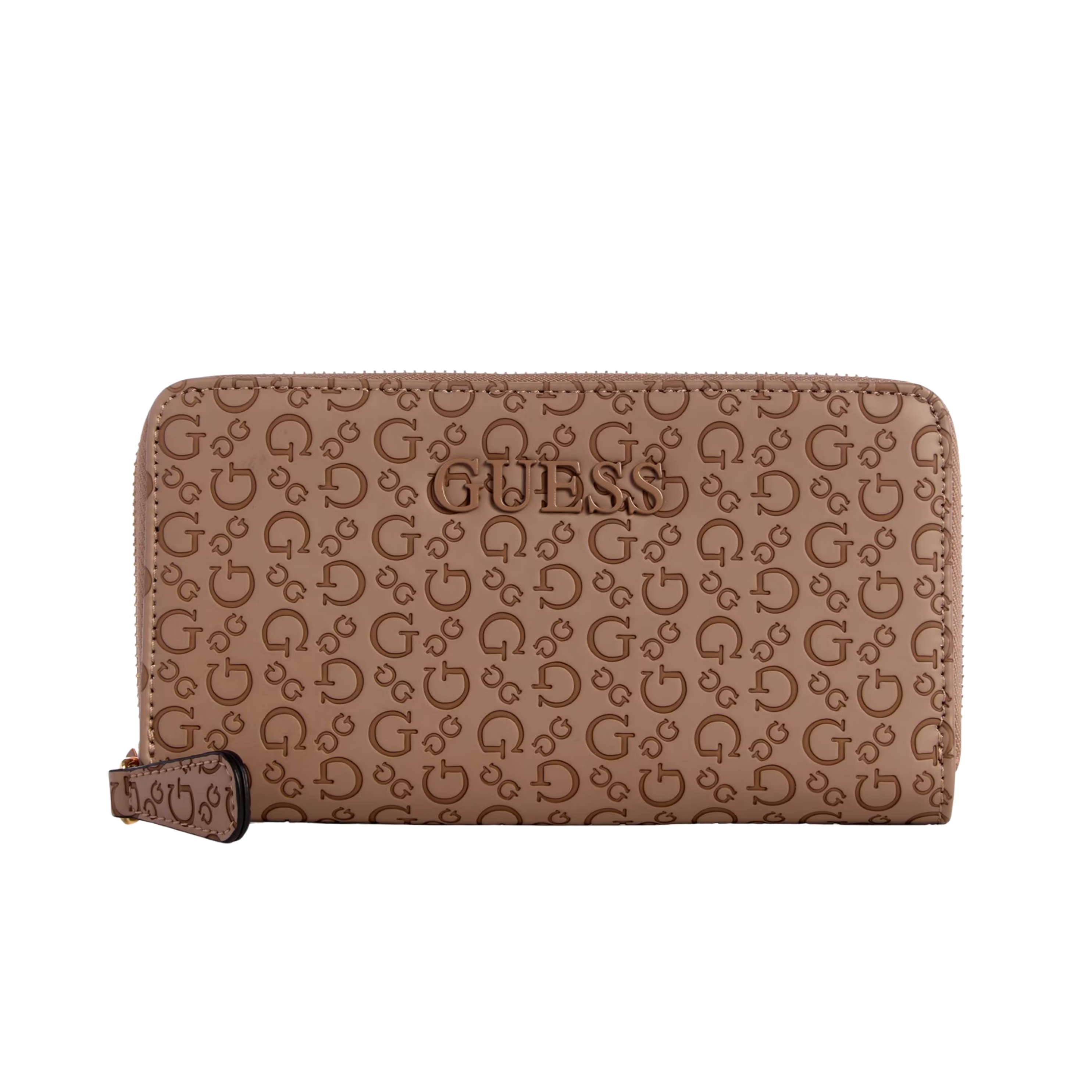 GUESS Women Bowie Debossed Logo Zip Around Wallet - Brown