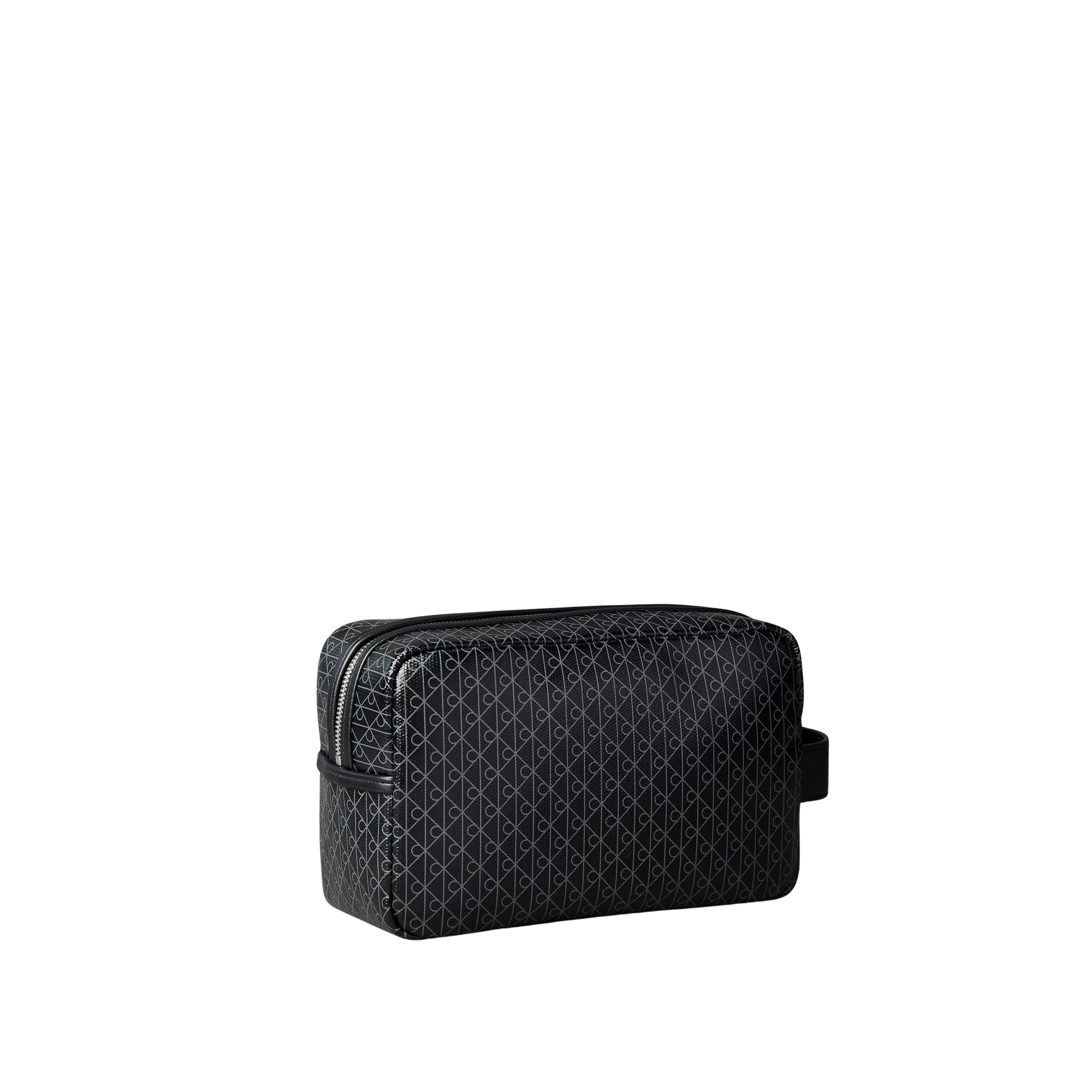 Calvin Klein Men Allover Emblem Logo Zip Dopp Kit - Black