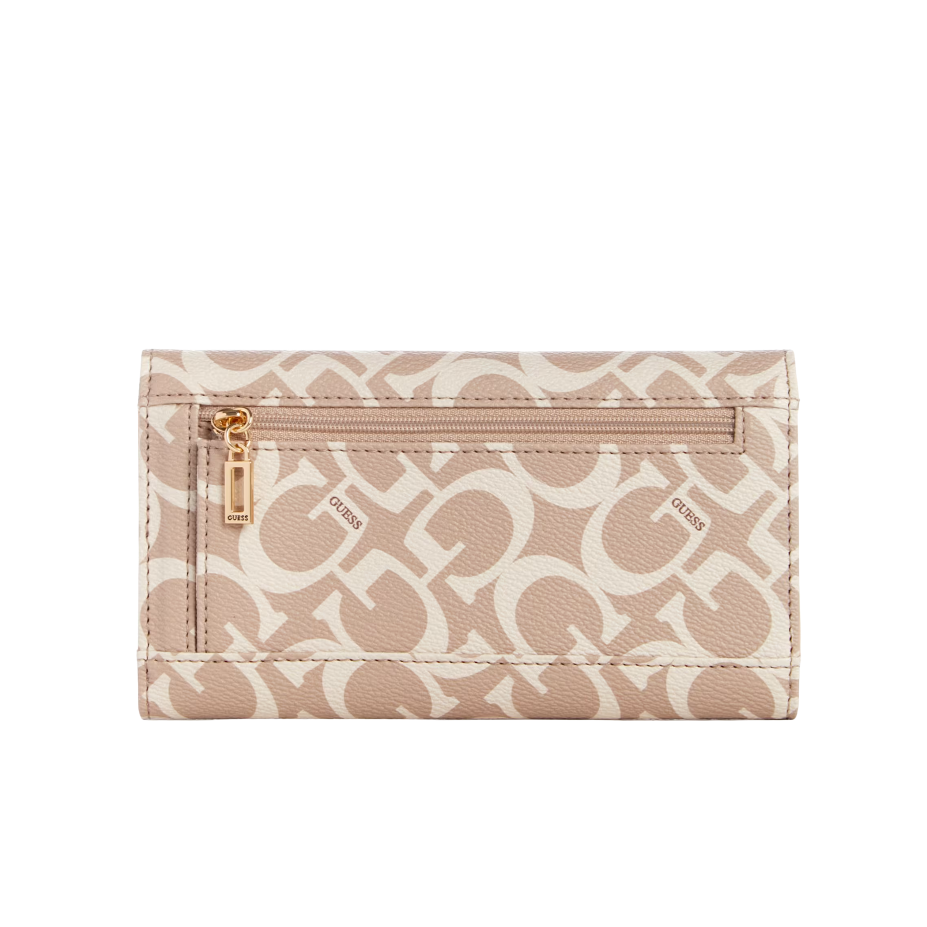 GUESS Women Abree Logo Slim Clutch Wallet - Beige