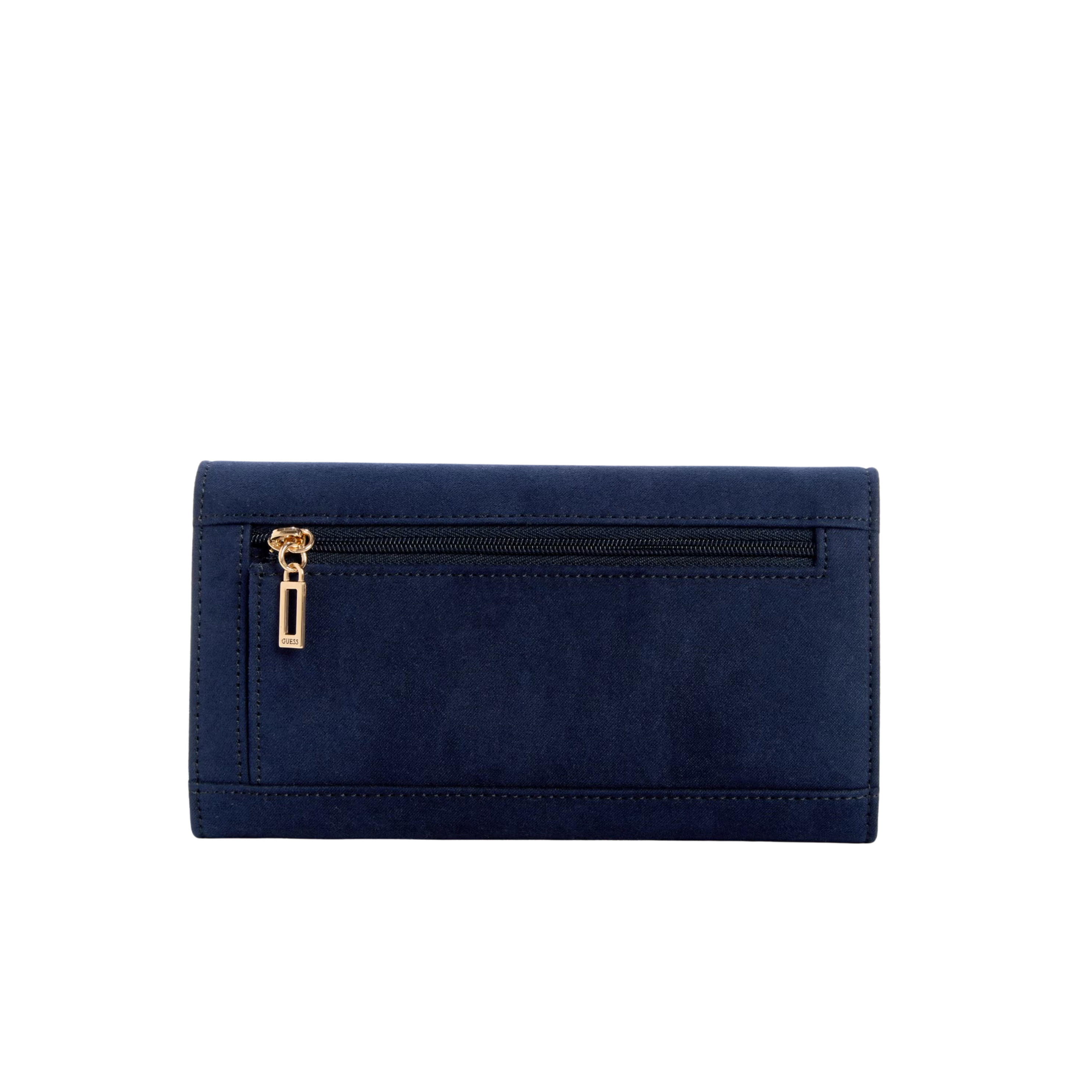 GUESS Women Kaline Faux Suede Slim Clutch Wallet - Blue