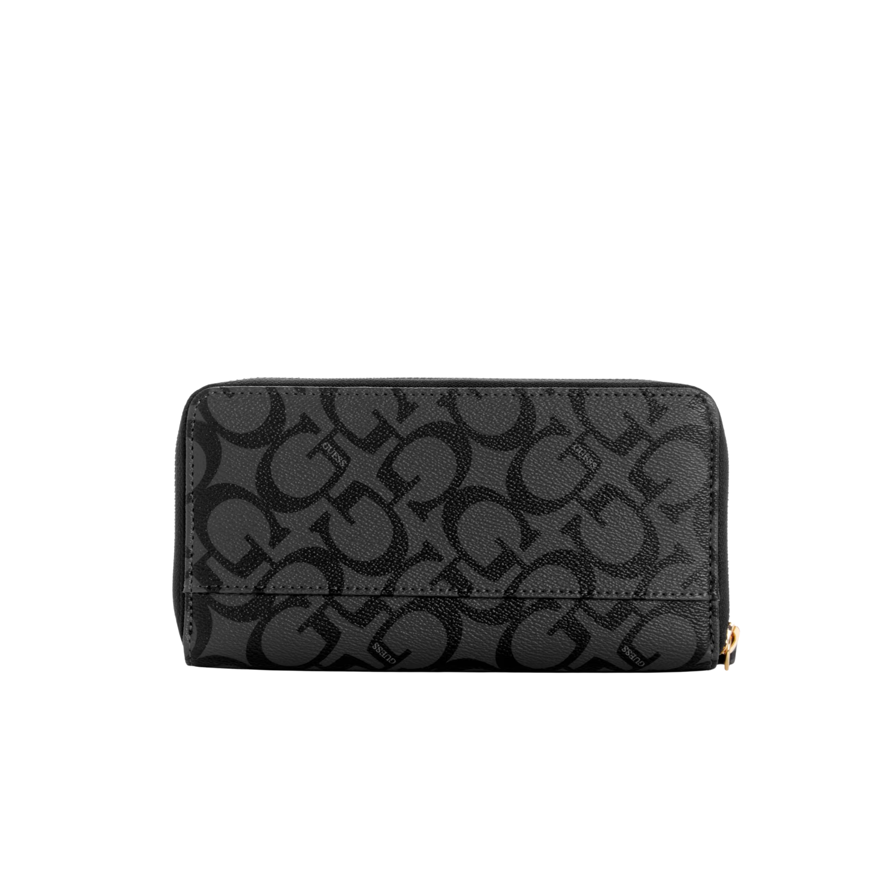 GUESS Women Abree Logo Medium Zip Wallet - Black
