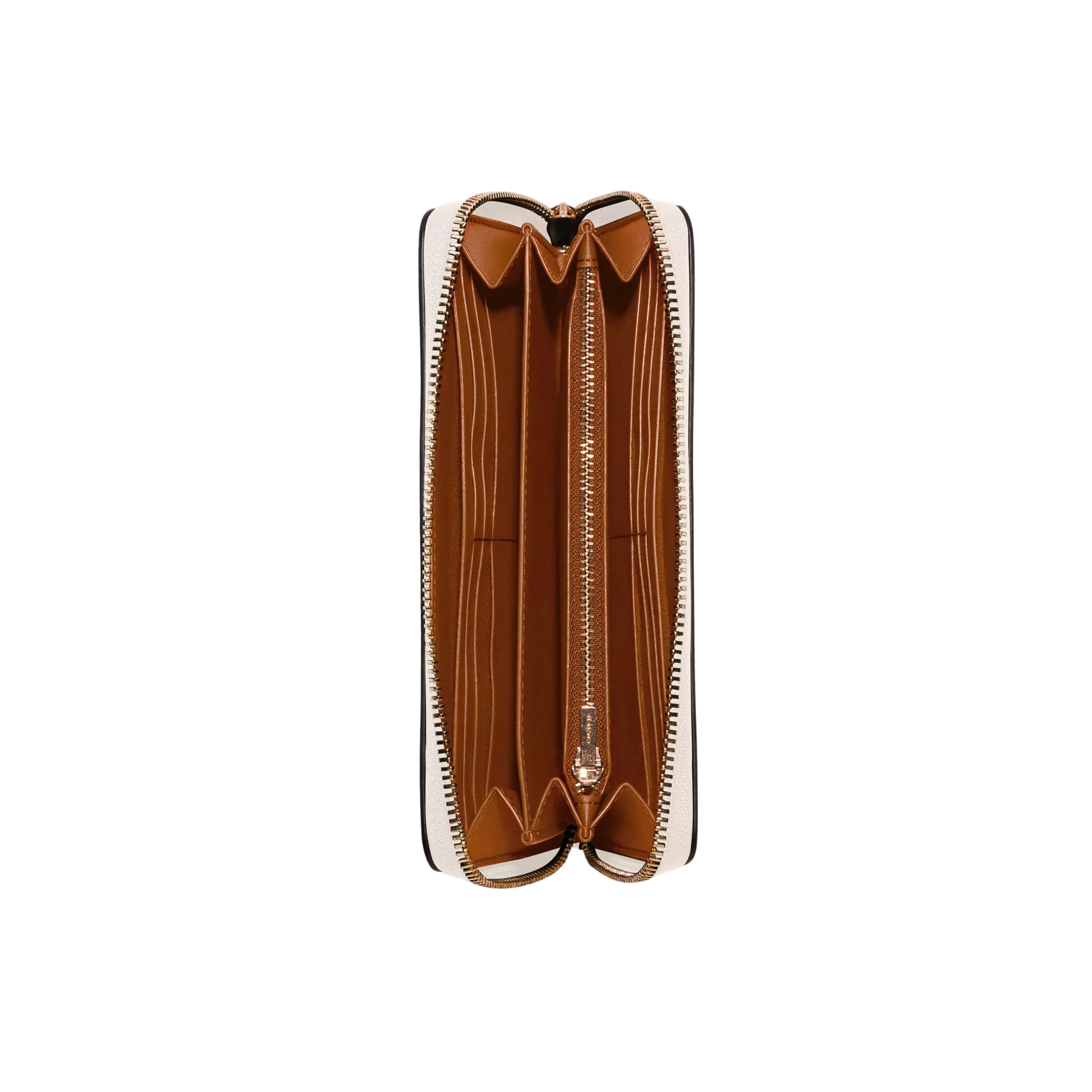 COACH Women Long Zip Around Wallet - Gold Chalk