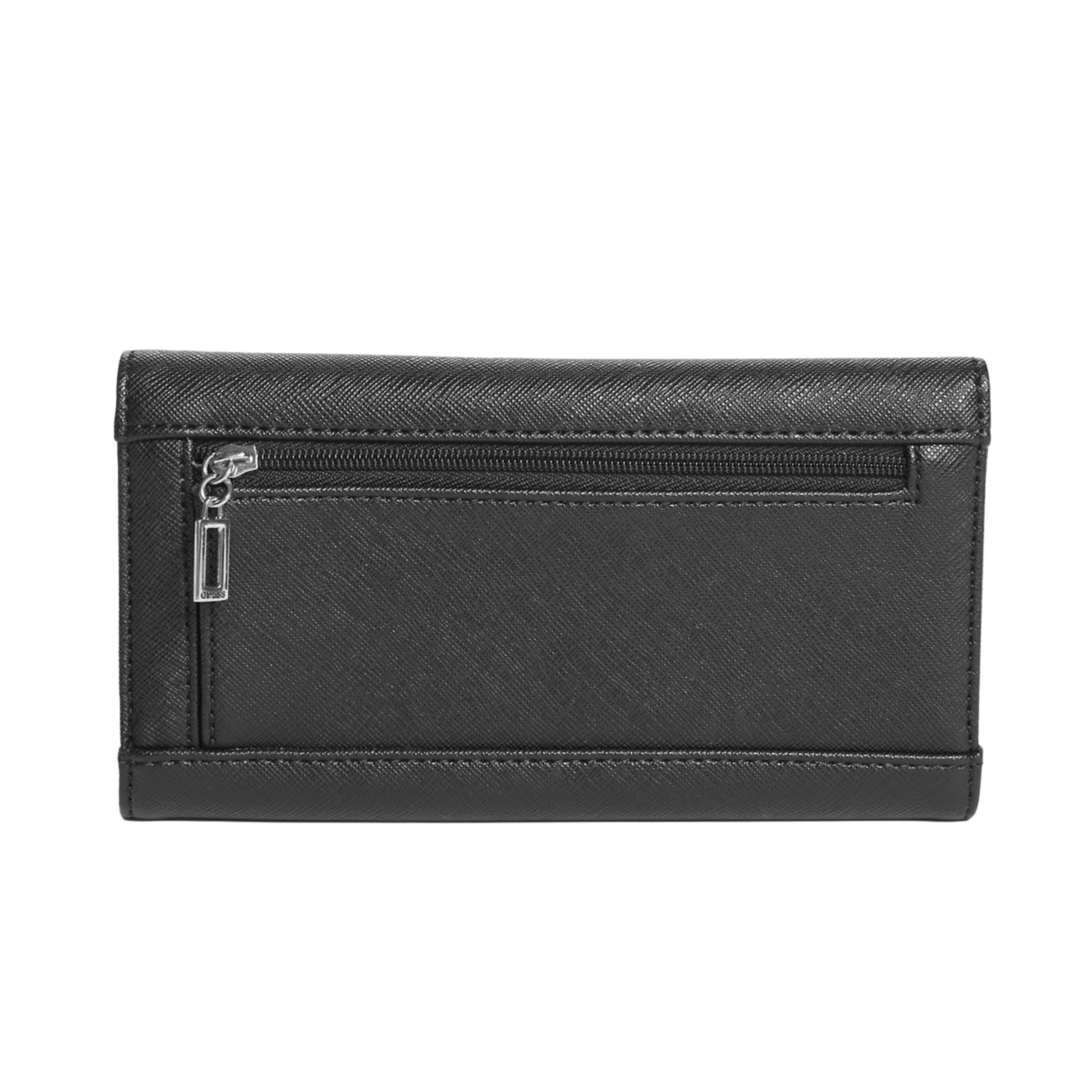 GUESS Women Abree Logo Saffiano Slim Wallet - Black