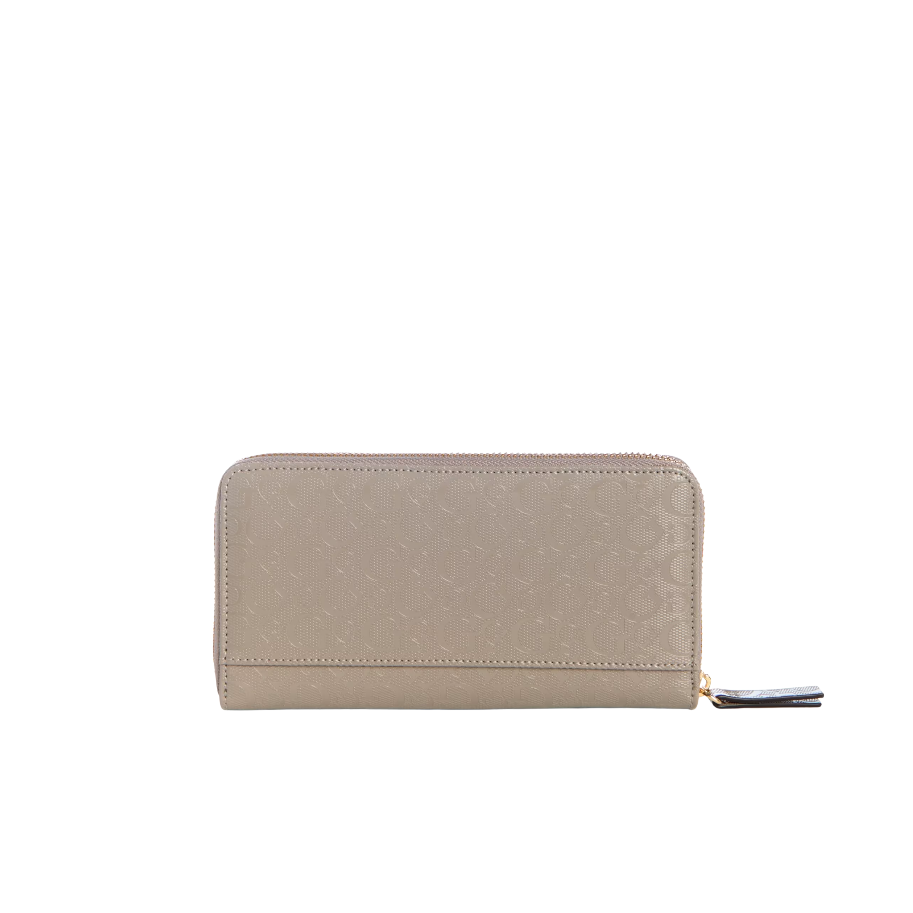 GUESS Women Kiran Logo Shine Medium Zip Around Wallet - Gray