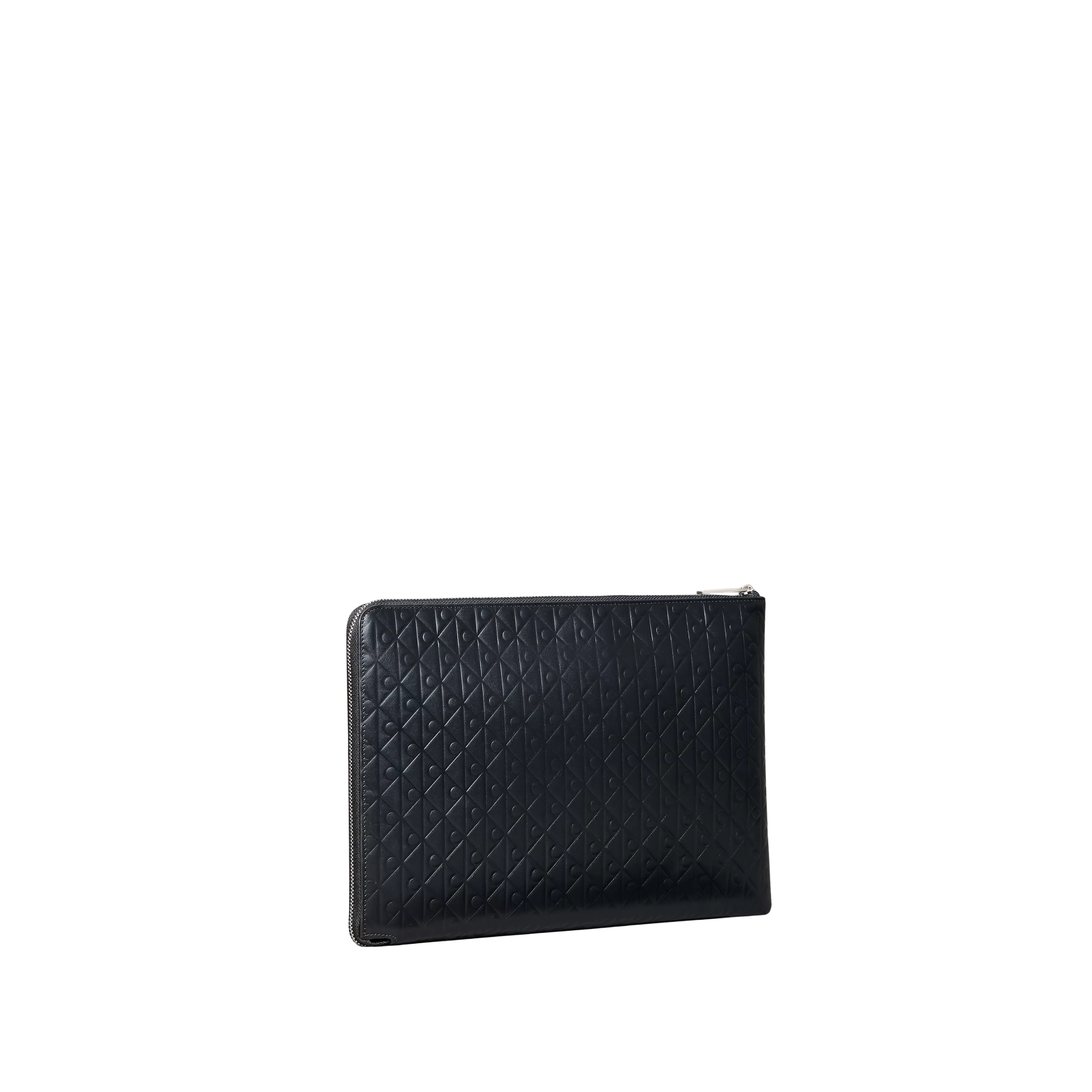 Calvin Klein Men Allover Emblem Logo Zip Pouch - Black