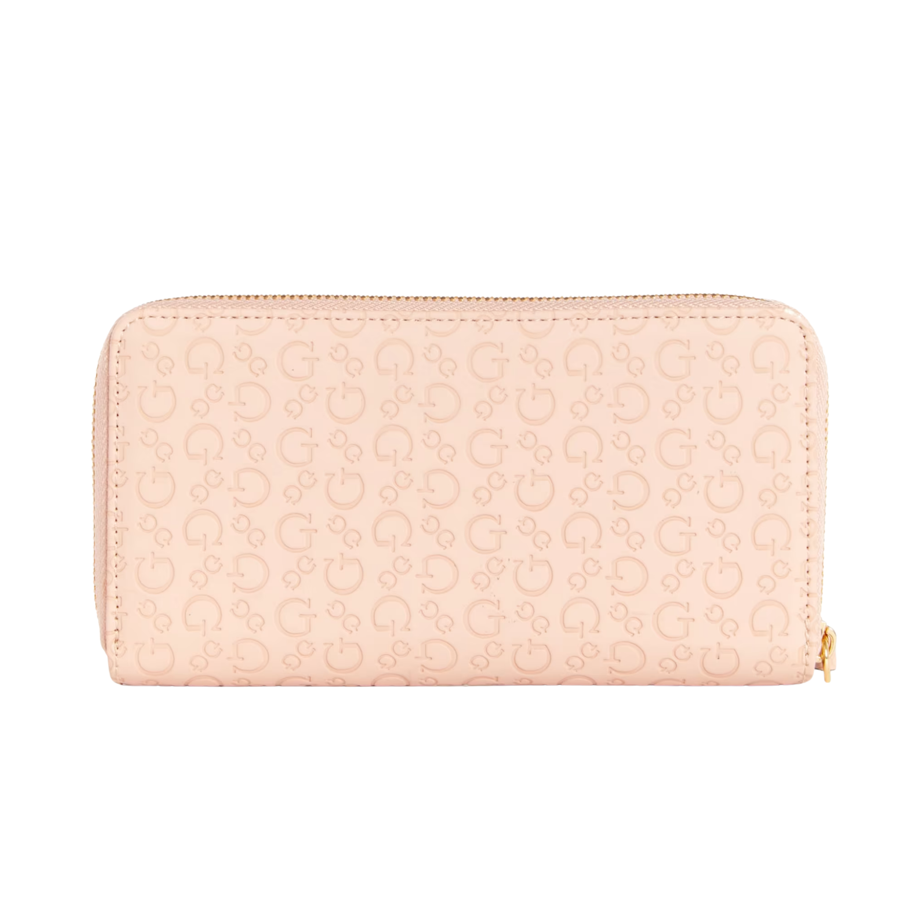GUESS Women Bowie Debossed Logo Zip Around Wallet - Gold