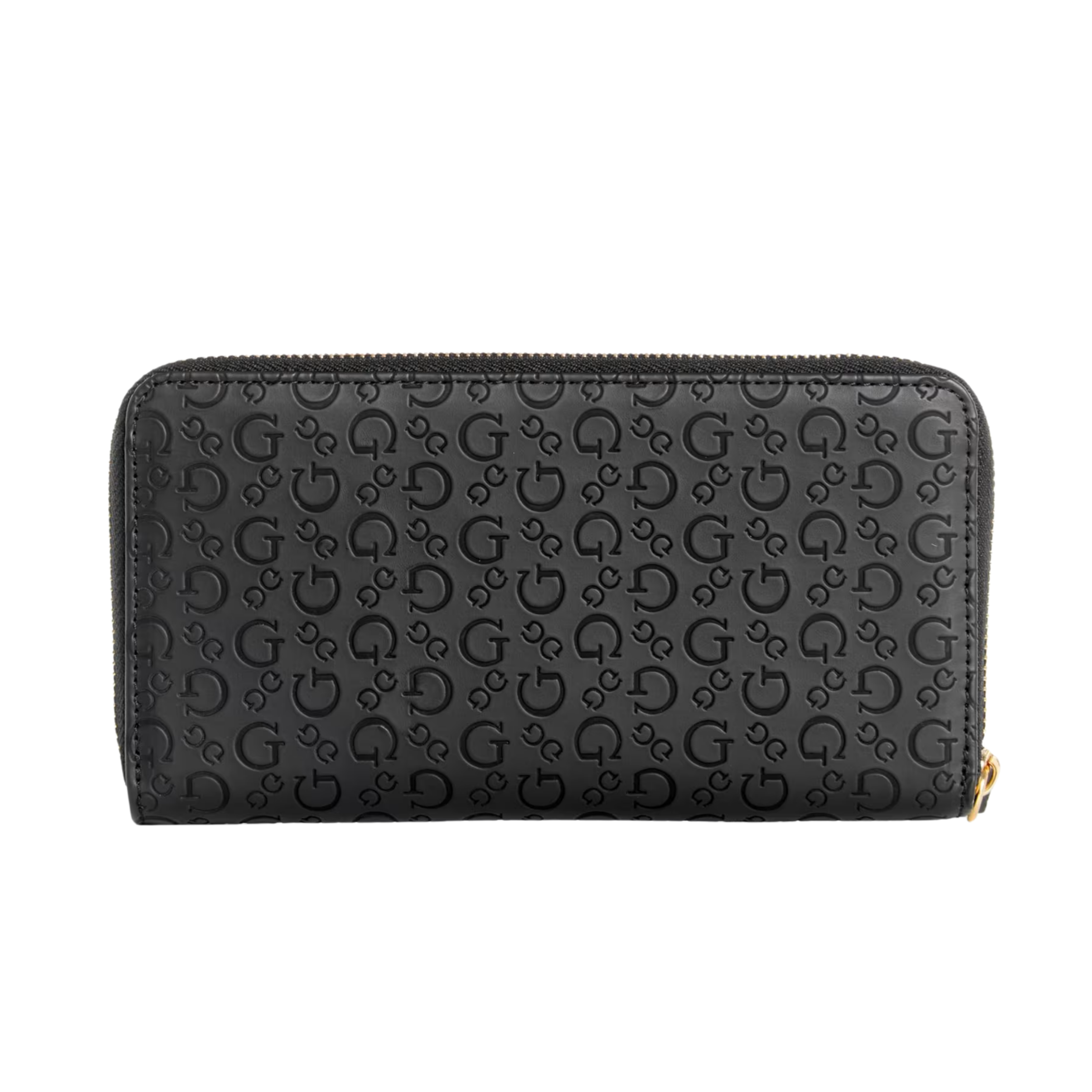 GUESS Women Bowie Debossed Logo Zip Around Wallet - Black