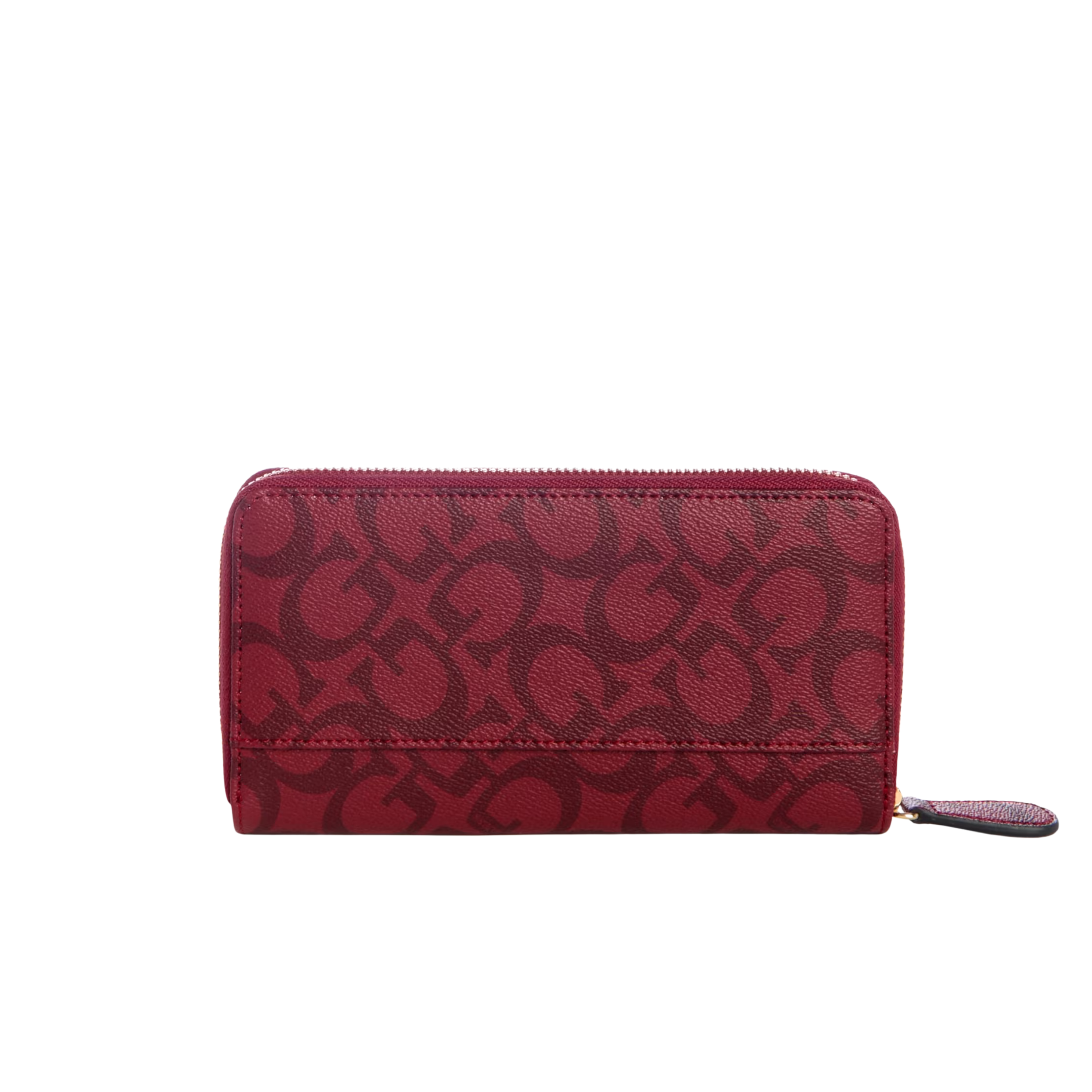 GUESS Women Abree Logo Medium Zip Wallet - Red