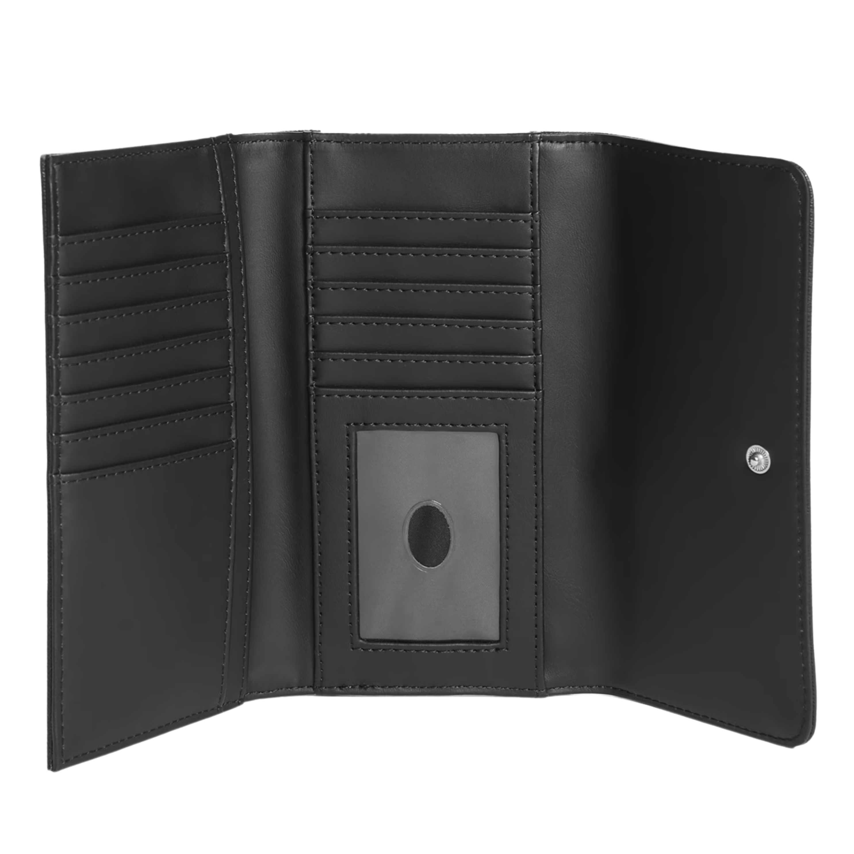 GUESS Women Abree Logo Saffiano Slim Wallet - Black