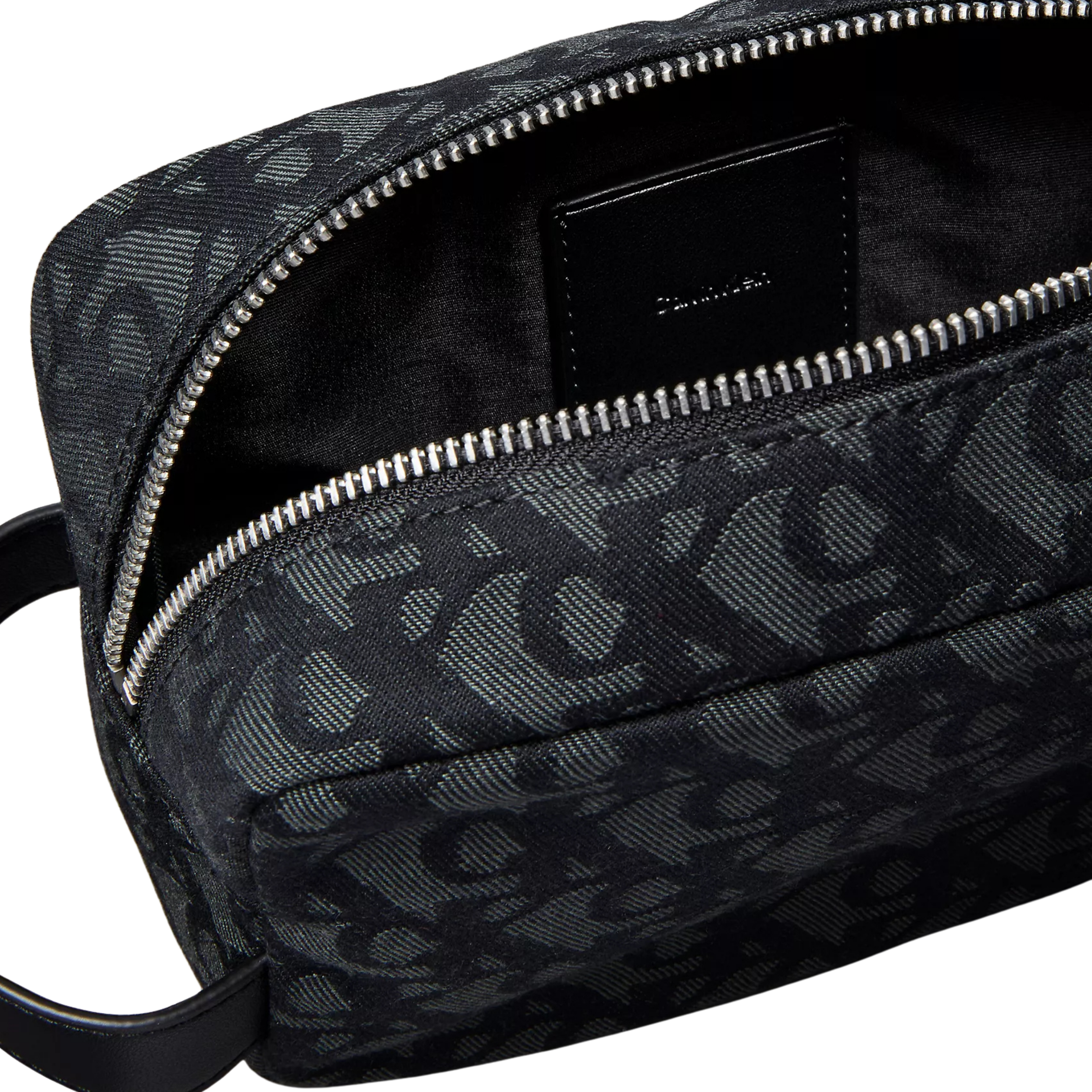 Calvin Klein Men Allover Monogram Dopp Kit - Black