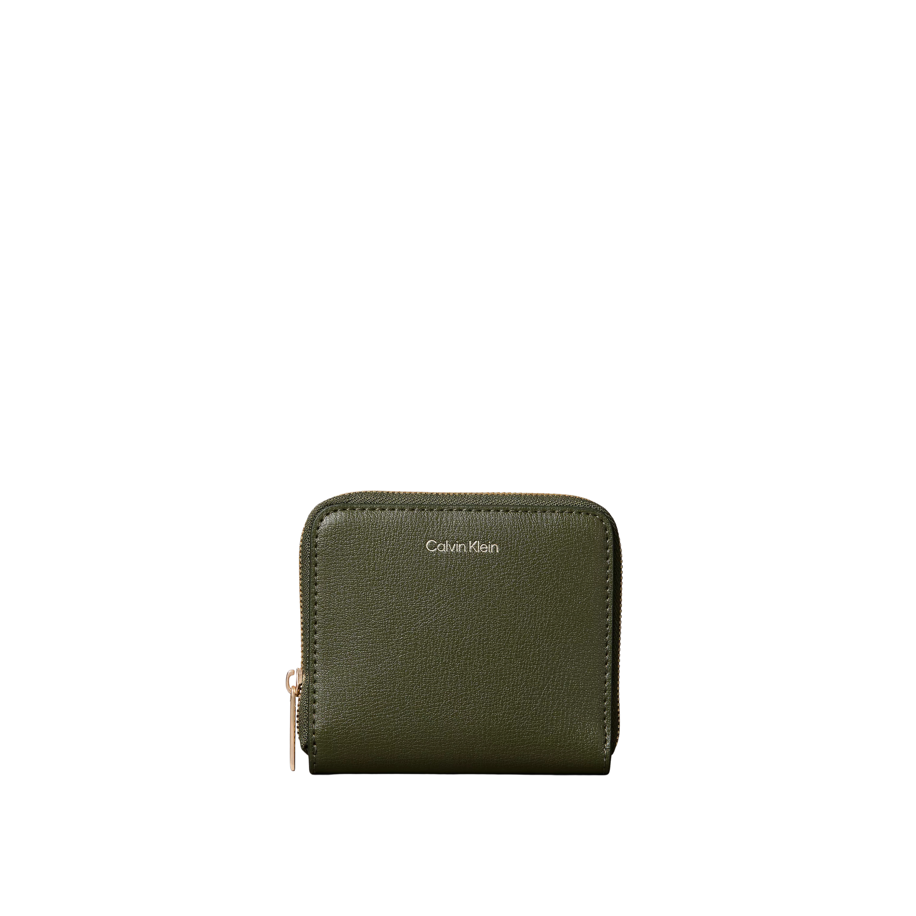 Calvin Klein Women Foil Logo Square Zip Wallet - Cypress