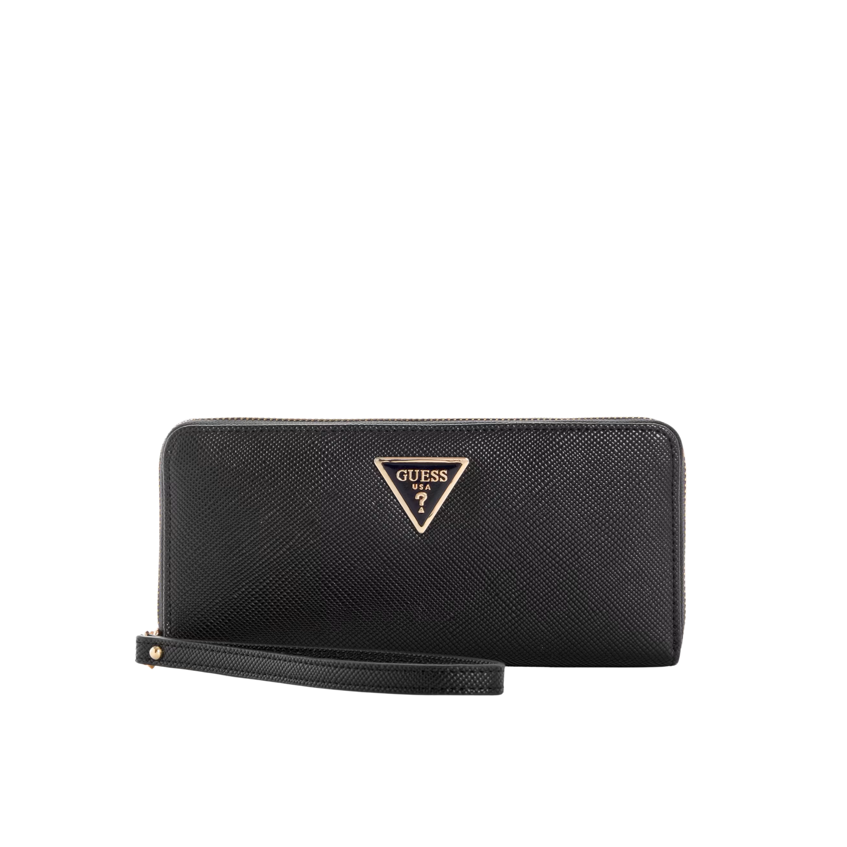 Guess Women Laurel Large Zip Around Wallet - Black
