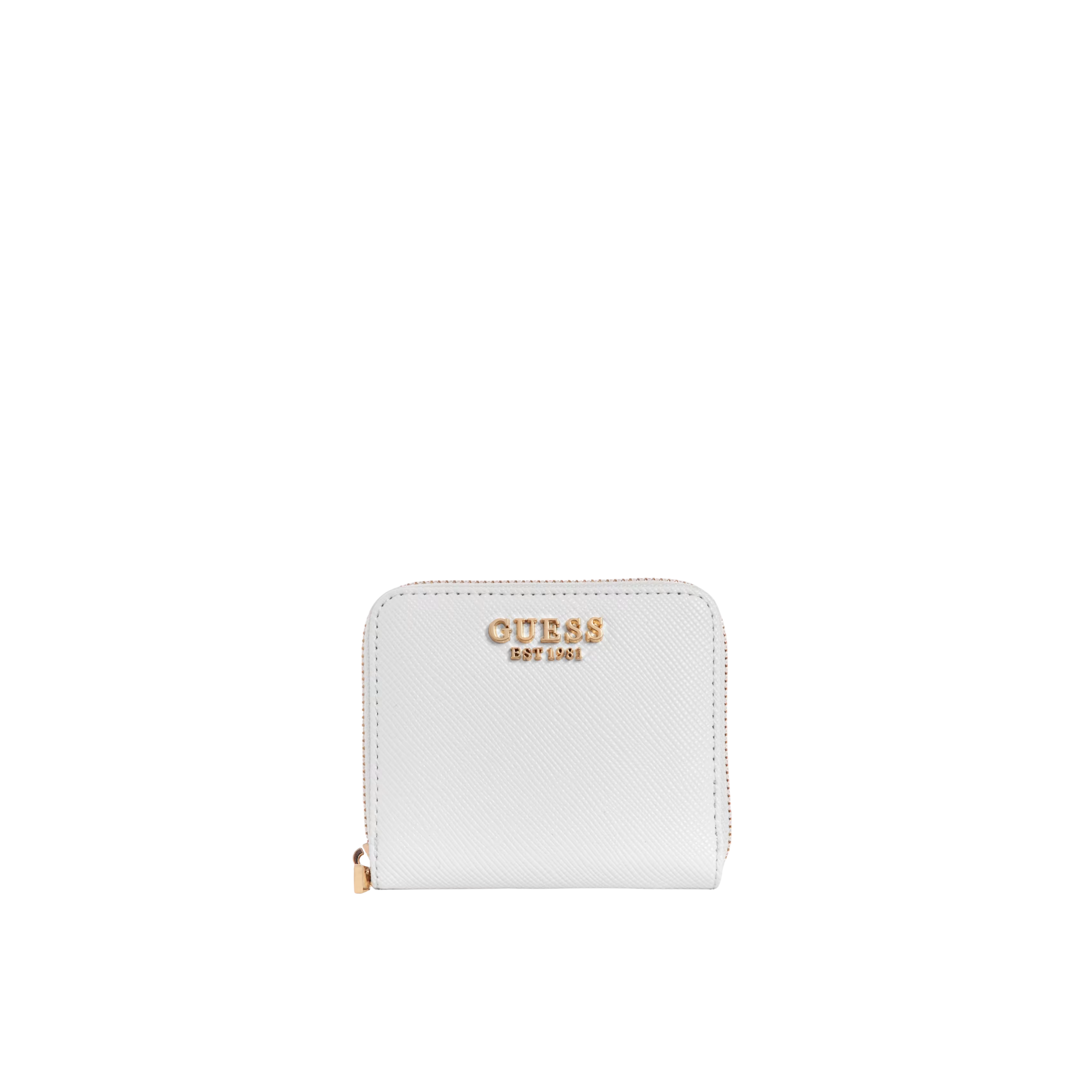 Guess Women Laurel Small Zip Around Wallet - White Multi
