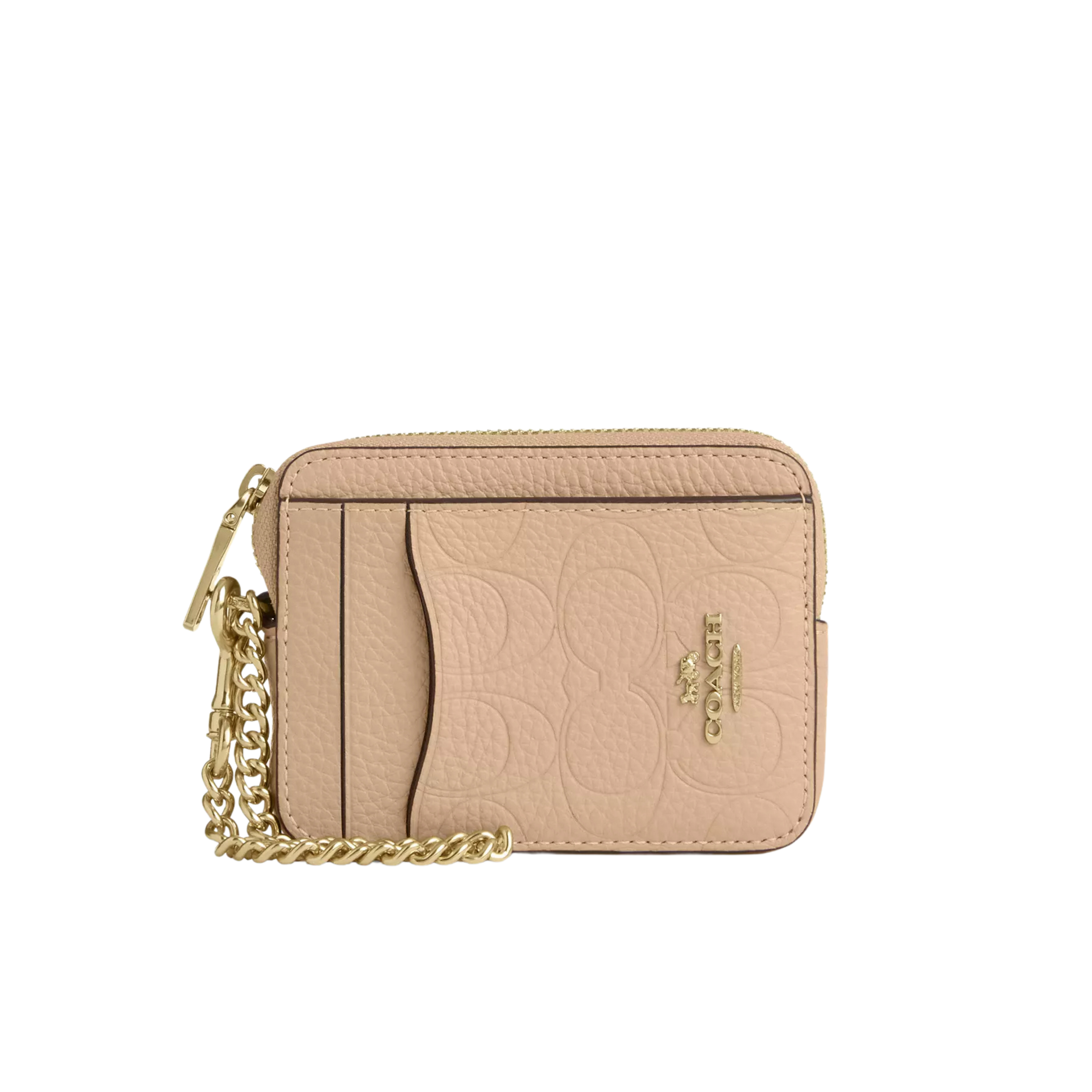 COACH Women Zip Card Case - Gold