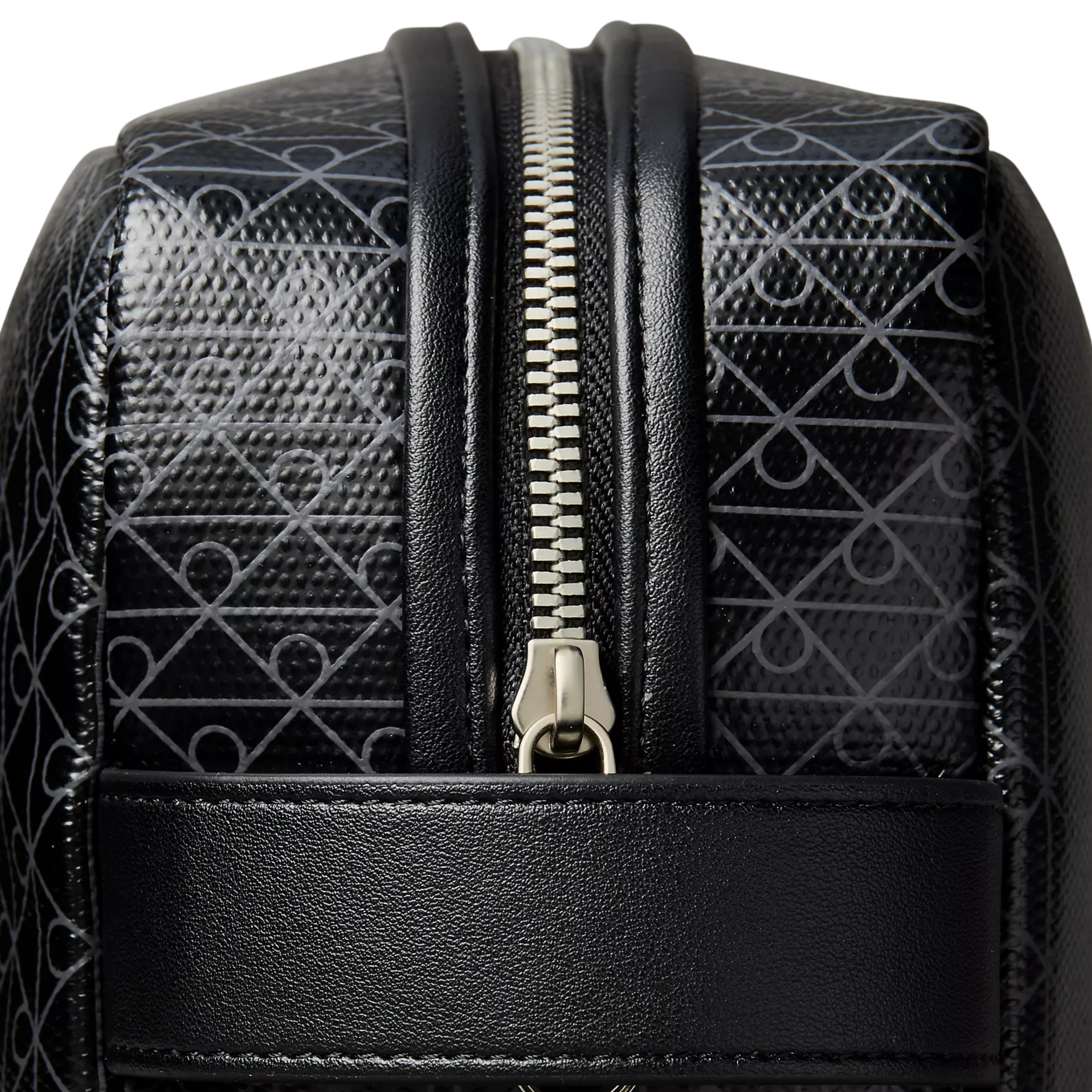 Calvin Klein Men Allover Emblem Logo Zip Dopp Kit - Black