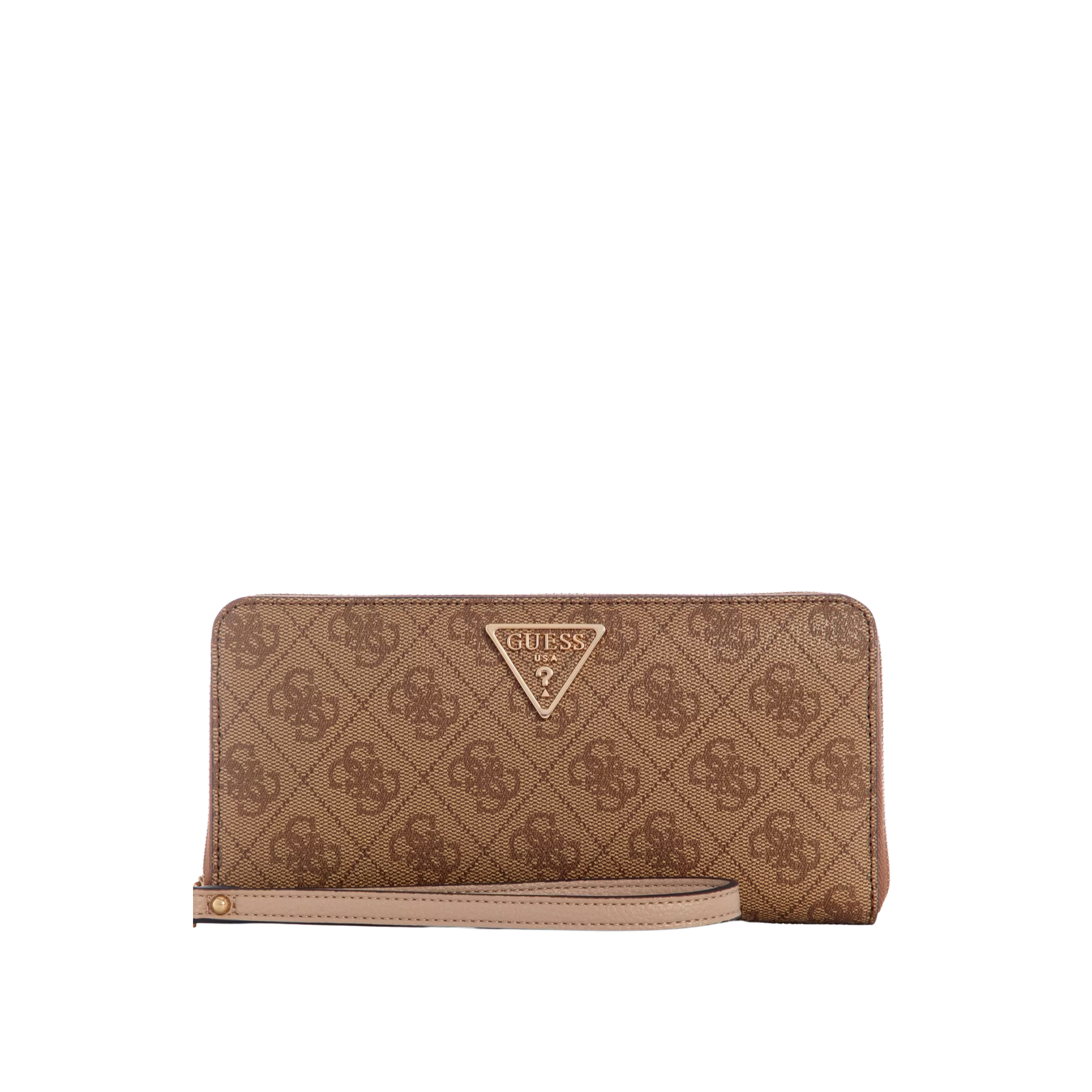 Guess Women Laurel Large Zip Around Wallet - Latte Logo