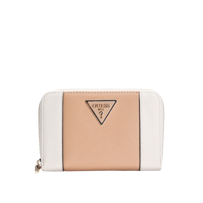 Guess Women Laurel Saffiano Wallet - Off white Beige