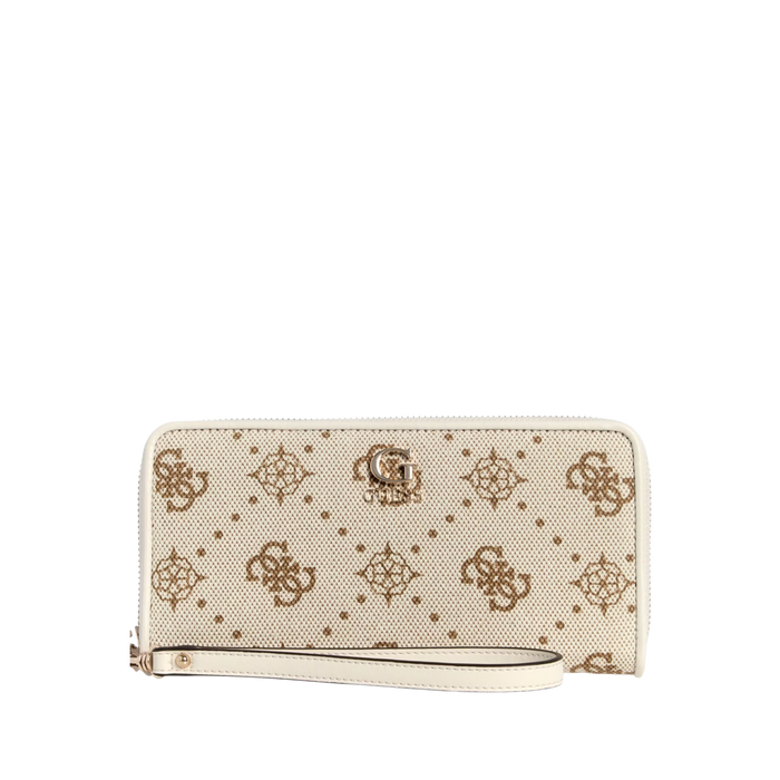 Guess Women Neda Logo Large Wallet - Off White Logo