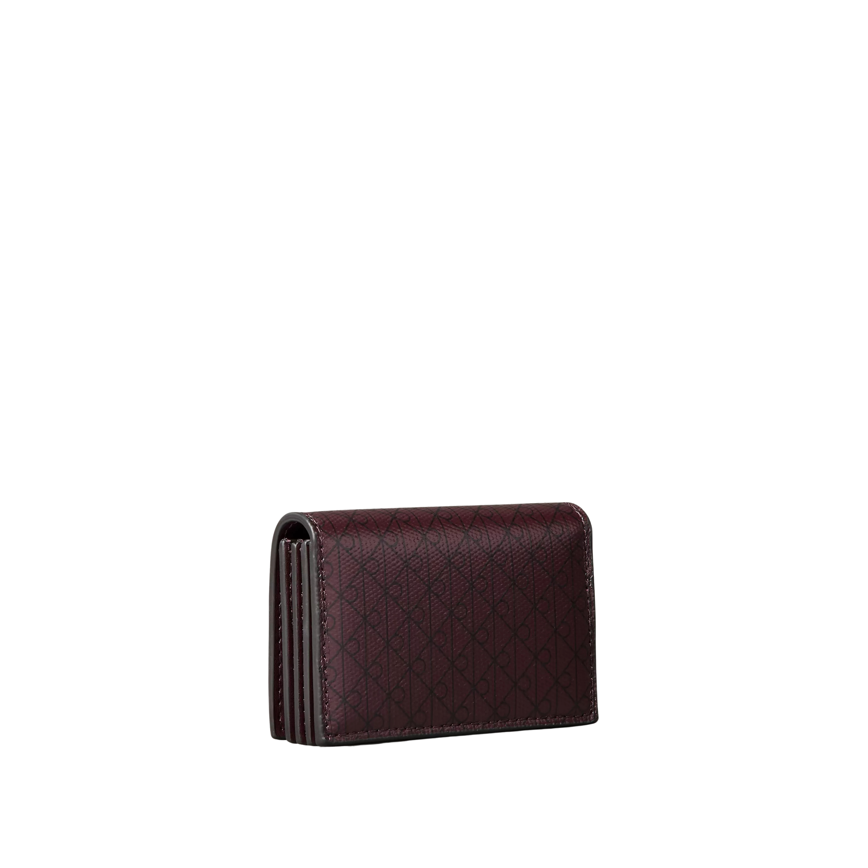 Calvin Klein Women Allover Emblem Logo Accordion Card Case - Fudge