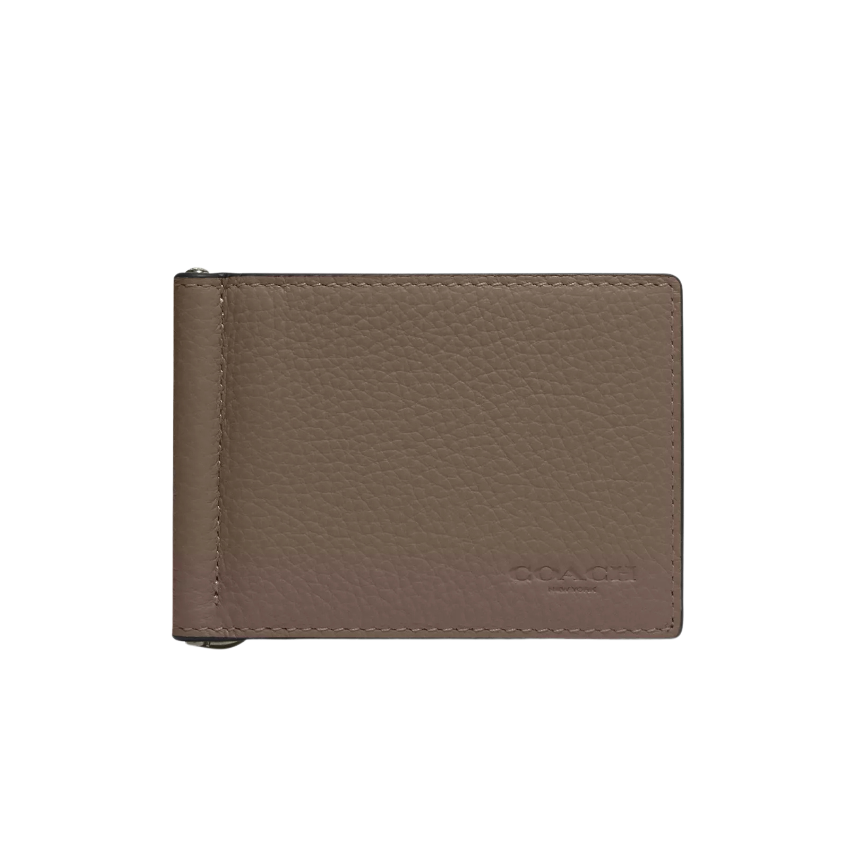 COACH Men Slim Money Clip Billfold Wallet - Gunmetal Khaki