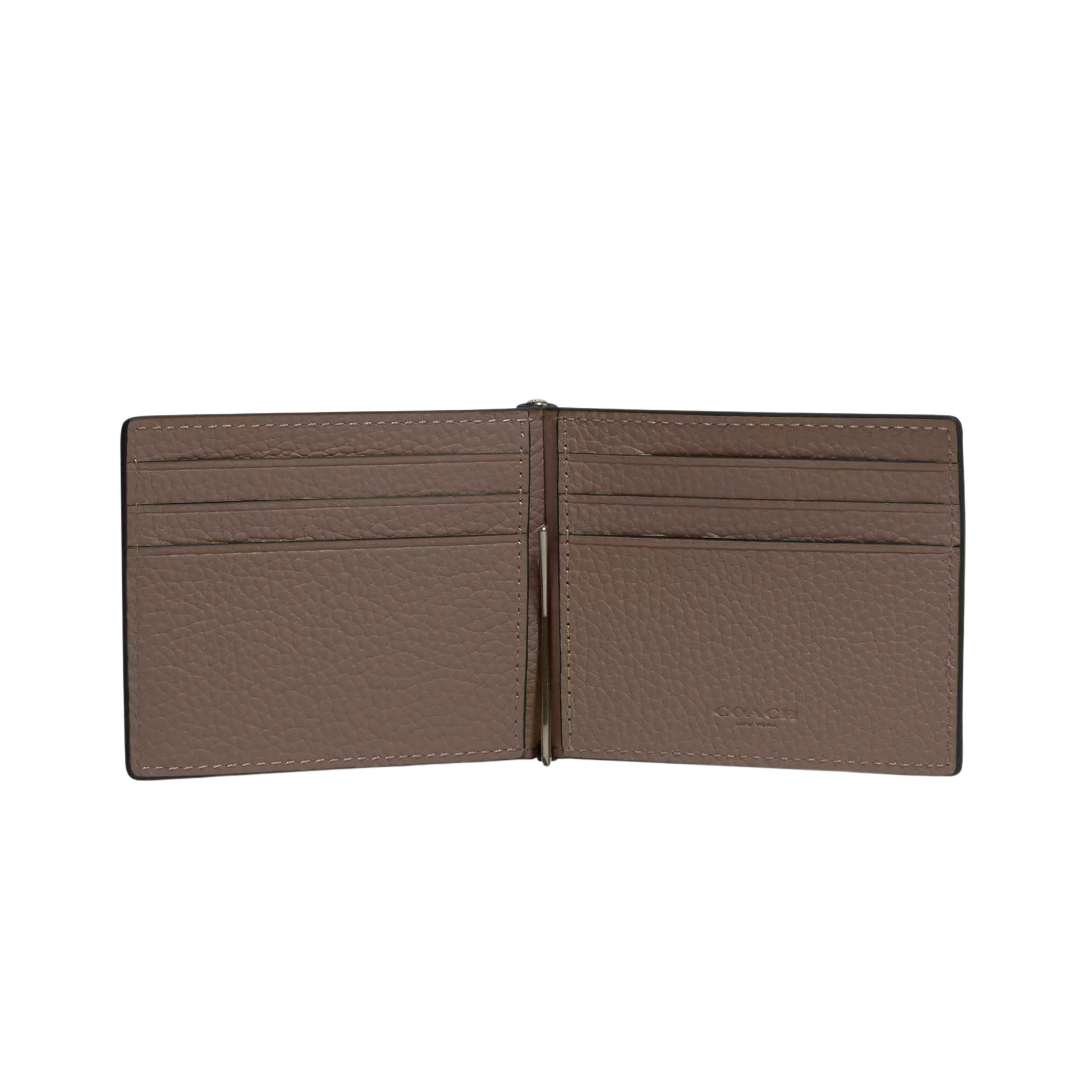 COACH Men Slim Money Clip Billfold Wallet - Gunmetal Khaki