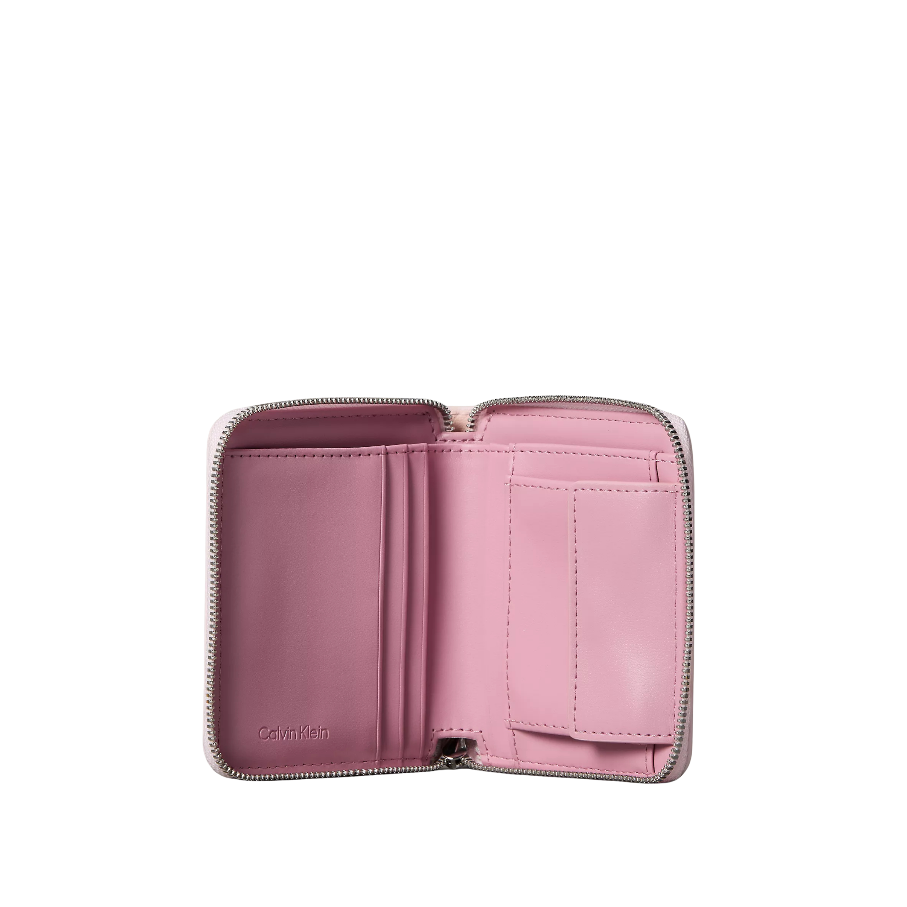 Calvin Klein Women Foil Logo Square Zip Wallet - Cradle Pink