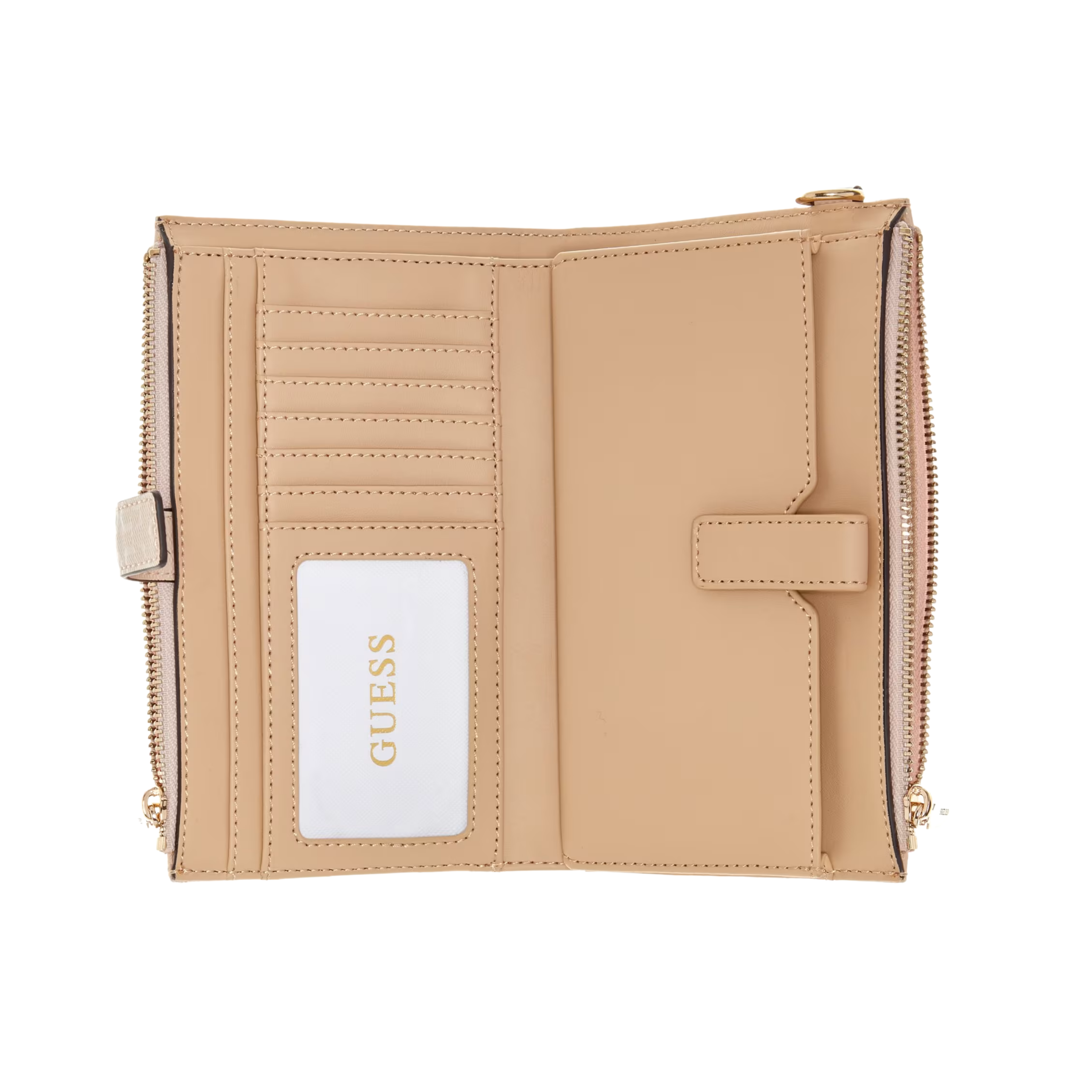 Guess Women Laurel Quattro G Double Zip Organizer - Dove Logo