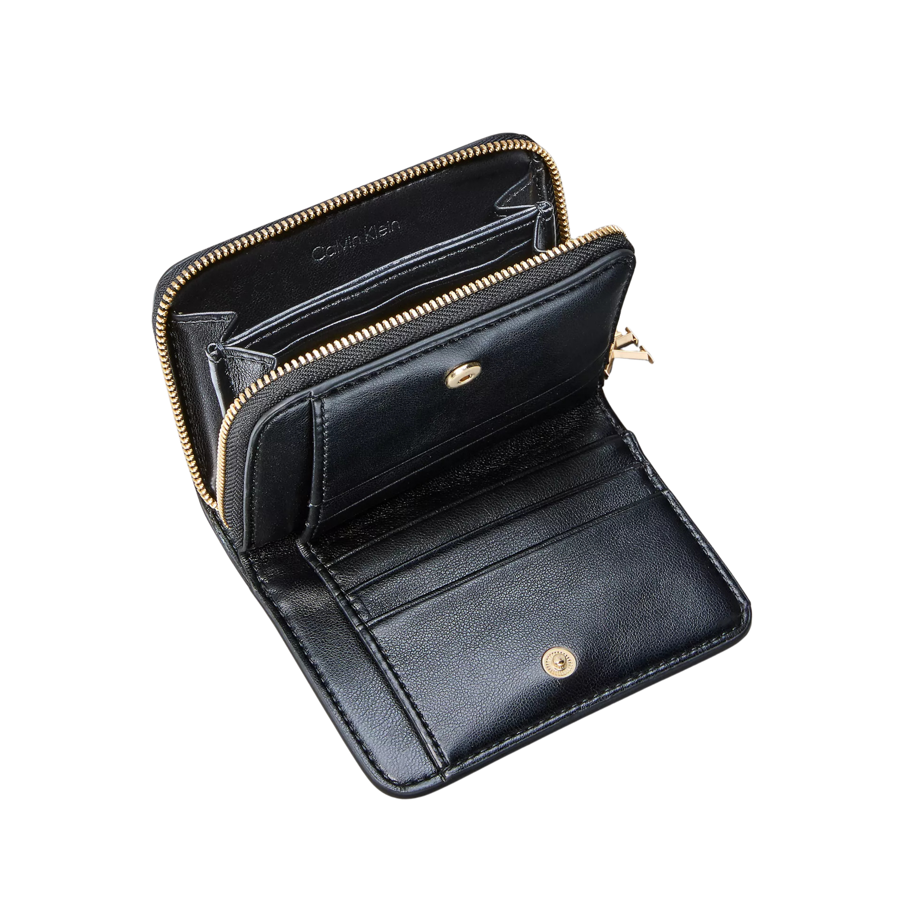 Calvin Klein Women Leather Medium Zip Wallet - Black