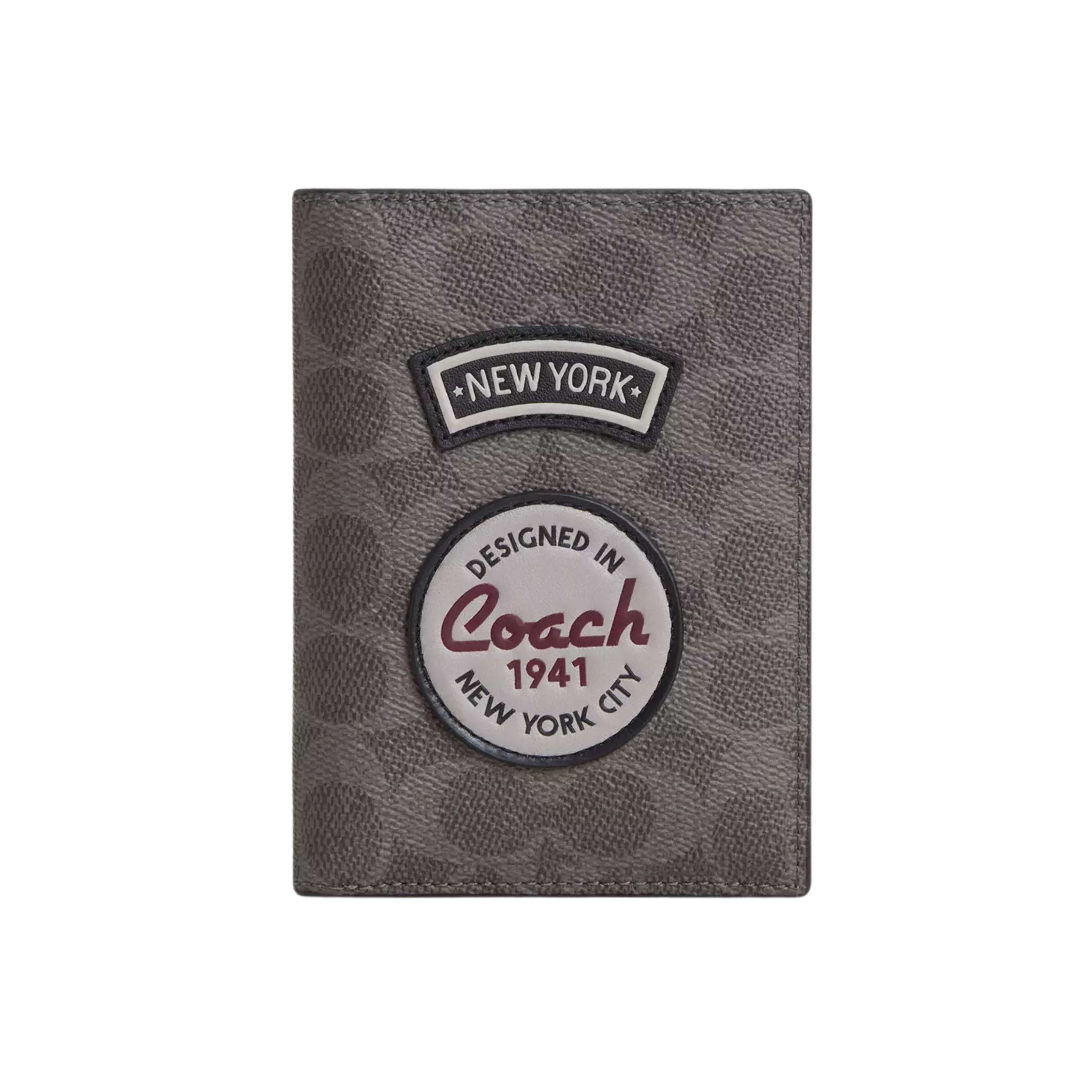 COACH Men Passport Card Case - Gunmetal Grey