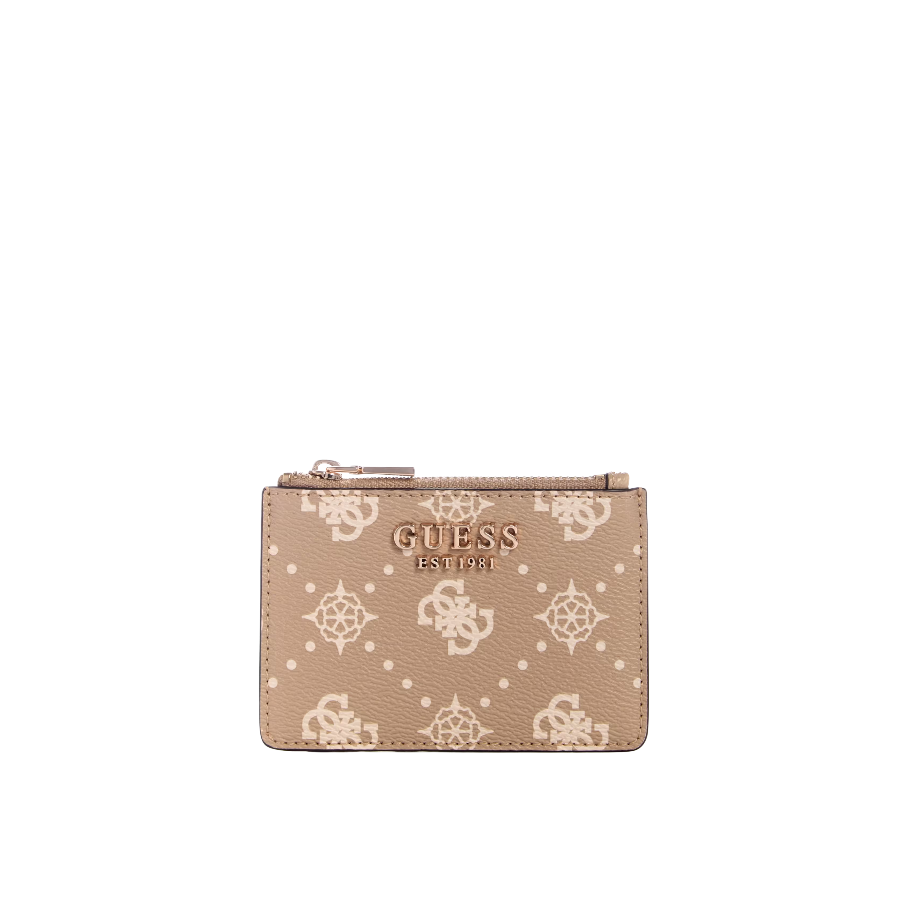 Guess Women Carrie Quattro G Card Case - Beige