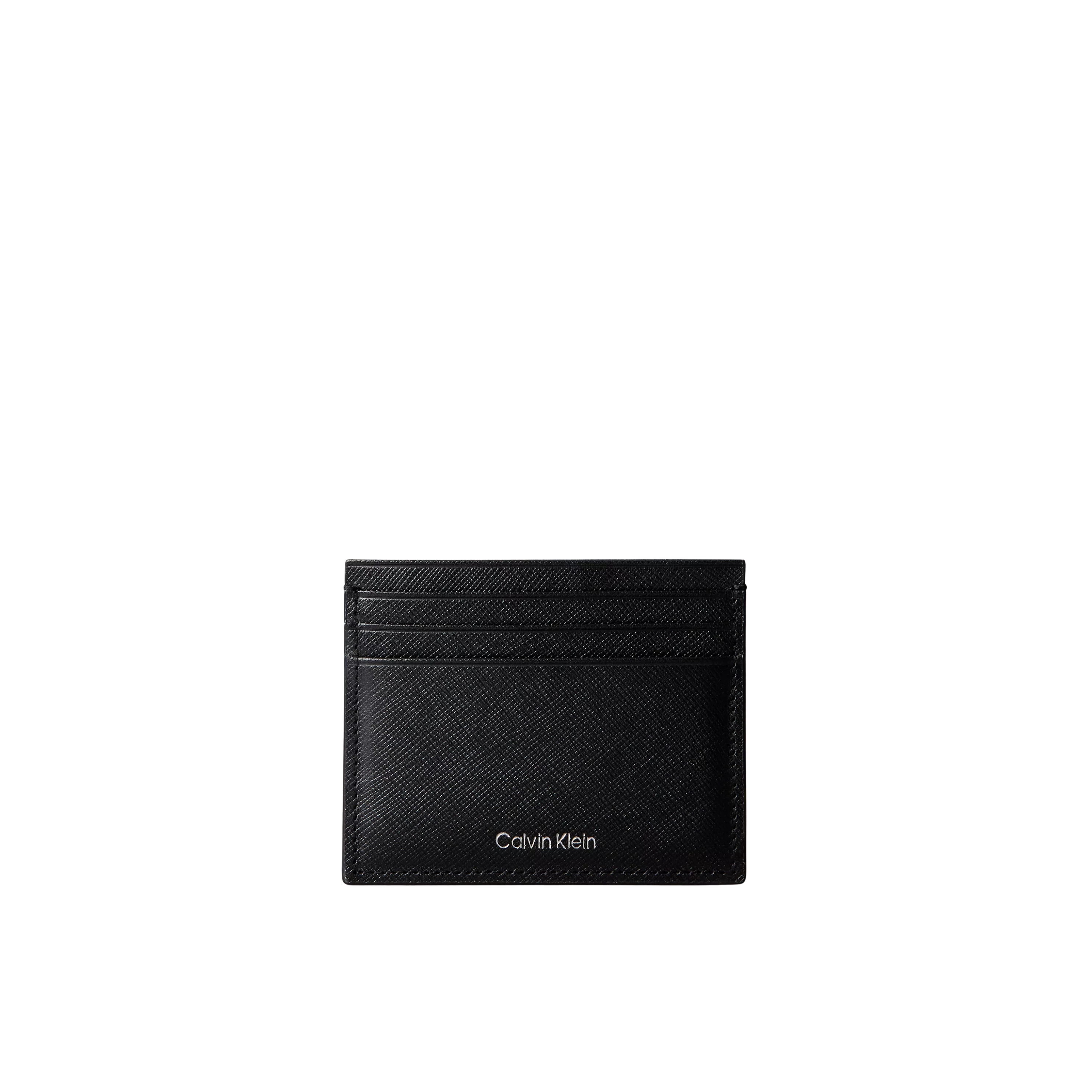 Calvin Klein Men Refined Saffiano Card Case - Black