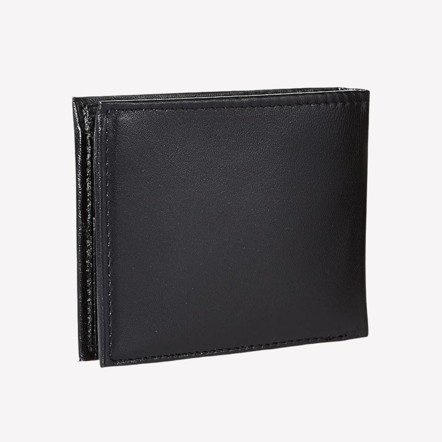 Tommy Hilfiger Leather Slim Bifold Wallet - Black Coin Pocket