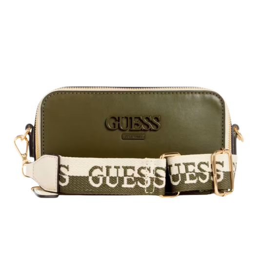Guess Lewistown Double-zip Crossbody - Olive