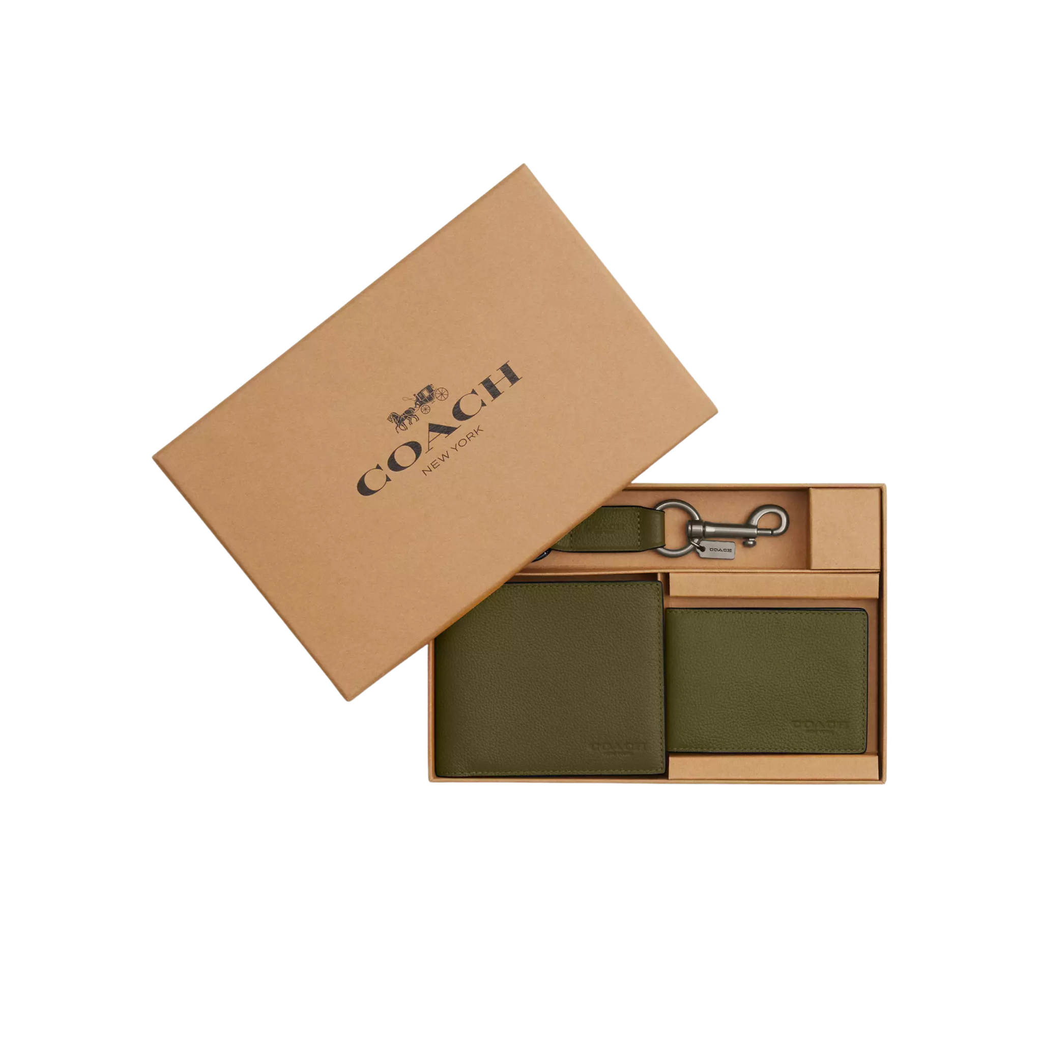COACH Boxed 3-In-1 Wallet Gift Set - Gunmetal Olive