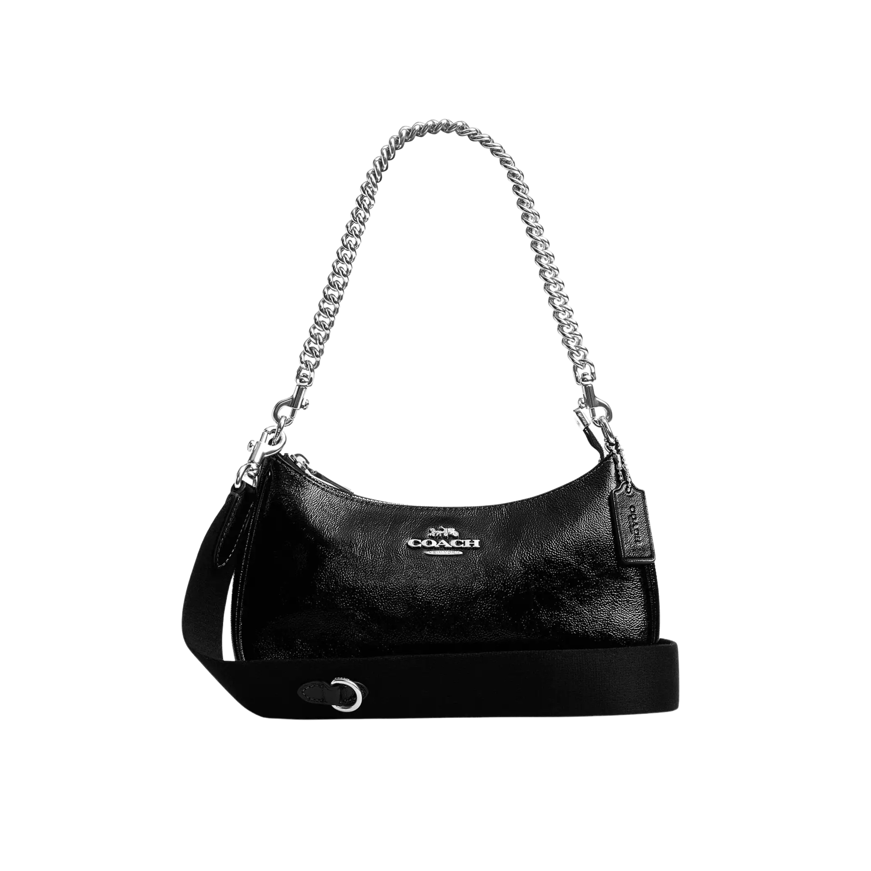 COACH Women Teri Shoulder Bag - Black Silver
