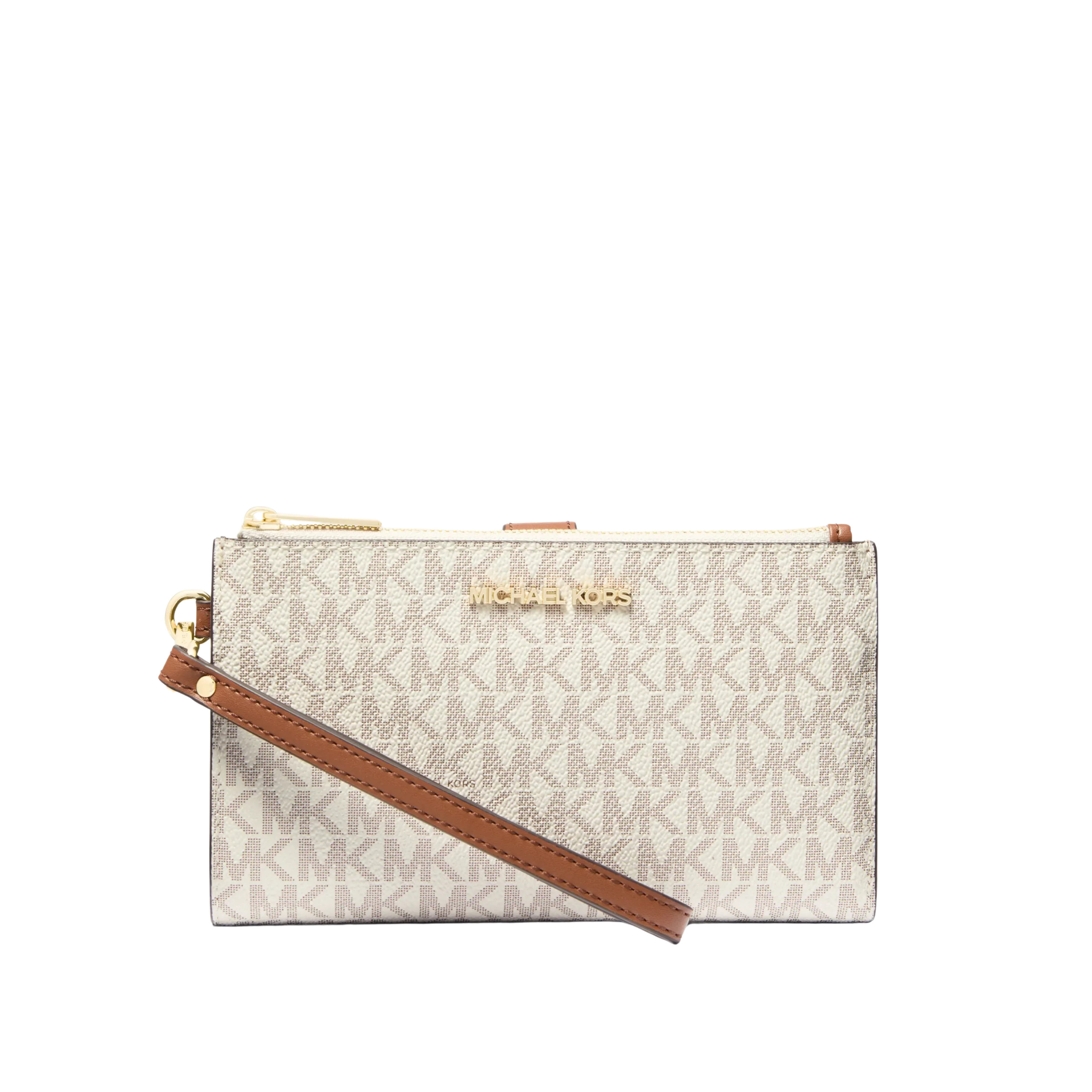 Michael Kors Women Jet Set Travel Signature Logo Smartphone Wallet - Vanilla