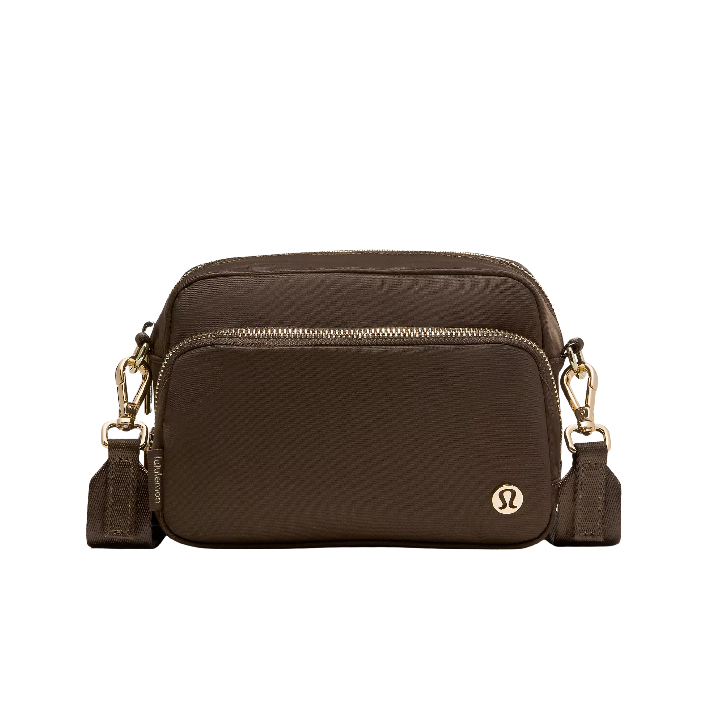 Lululemon Everywhere Crossbody Bag 2L Metal Hardware - Walnut Crunch Gold