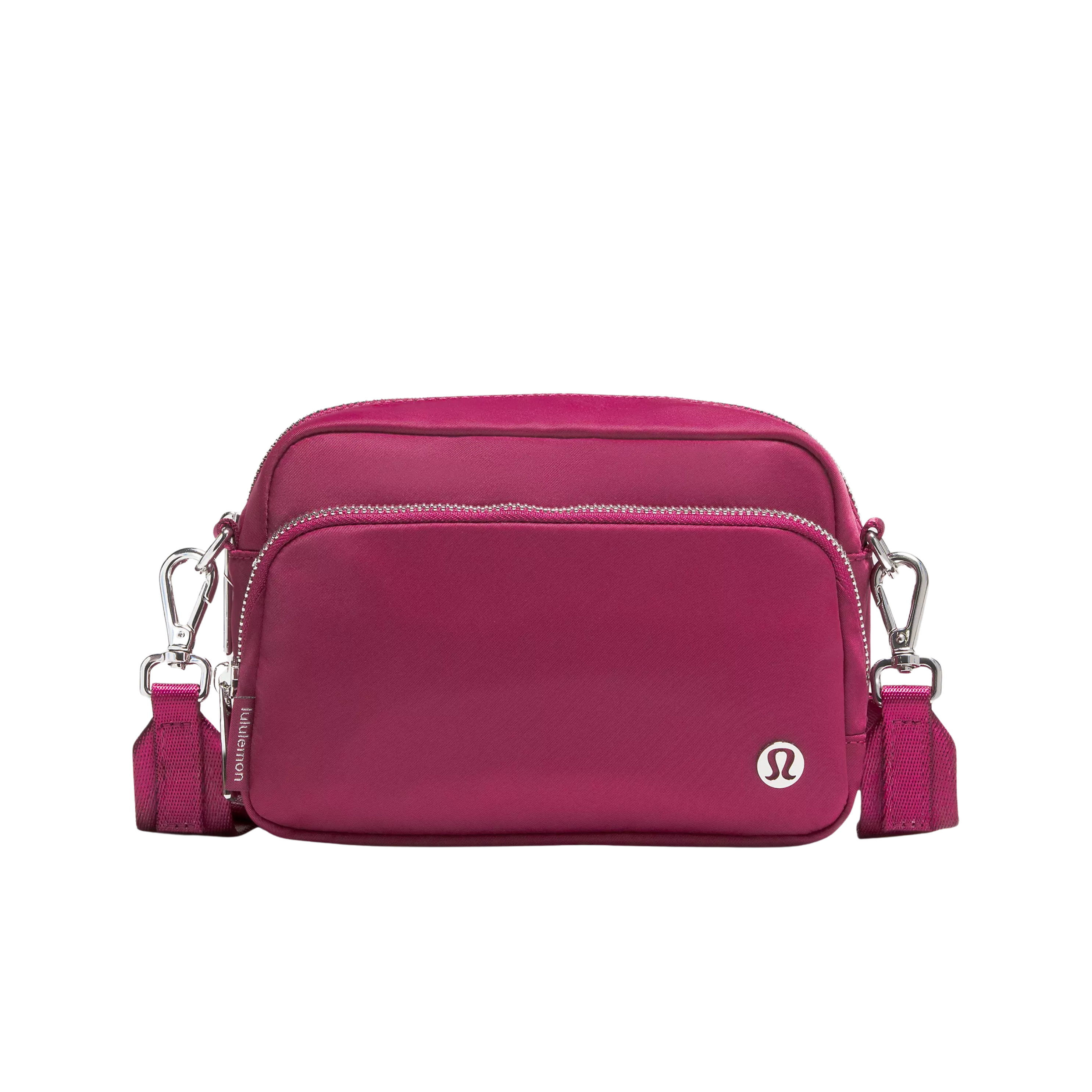 Lululemon Everywhere Crossbody Bag 2L Metal Hardware - Raspberry Rave Silver