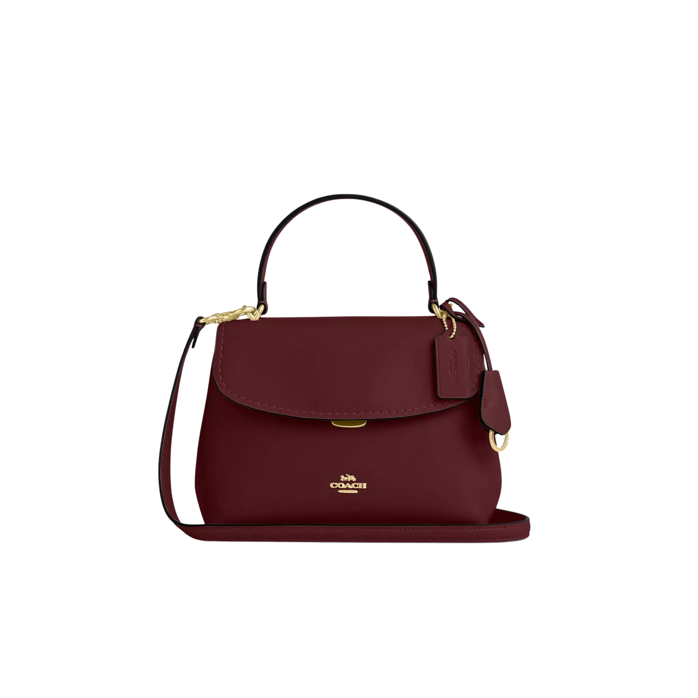 COACH Women Emory Top Handle Bag - Wine Gold