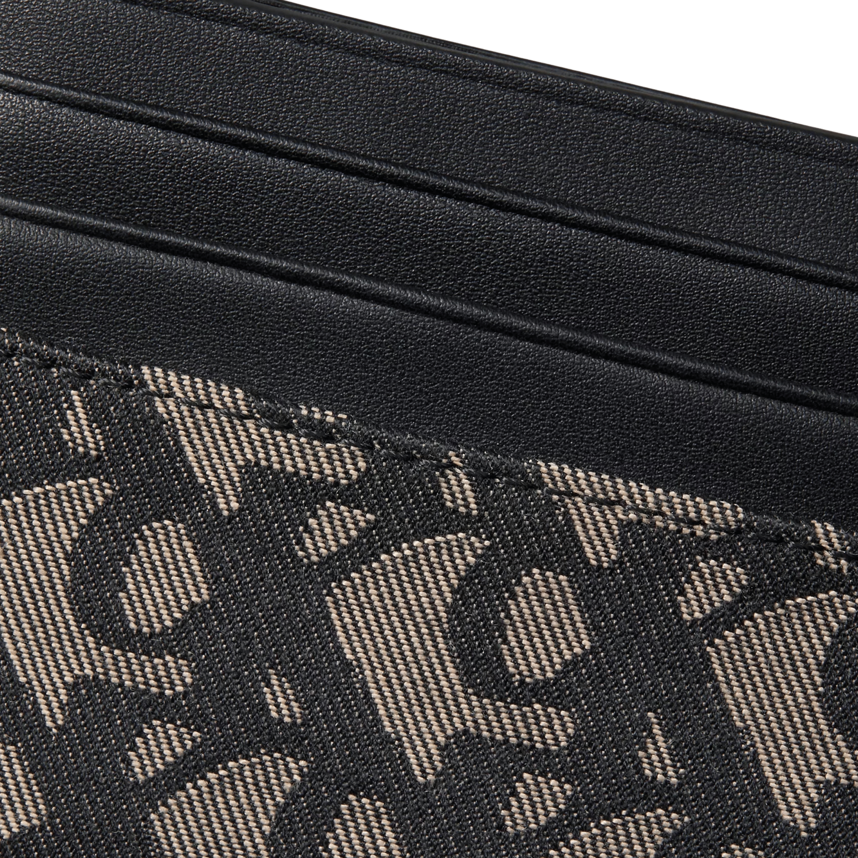 Calvin Klein Men Allover Monogram Card Case - Black Lotus Beige Aop