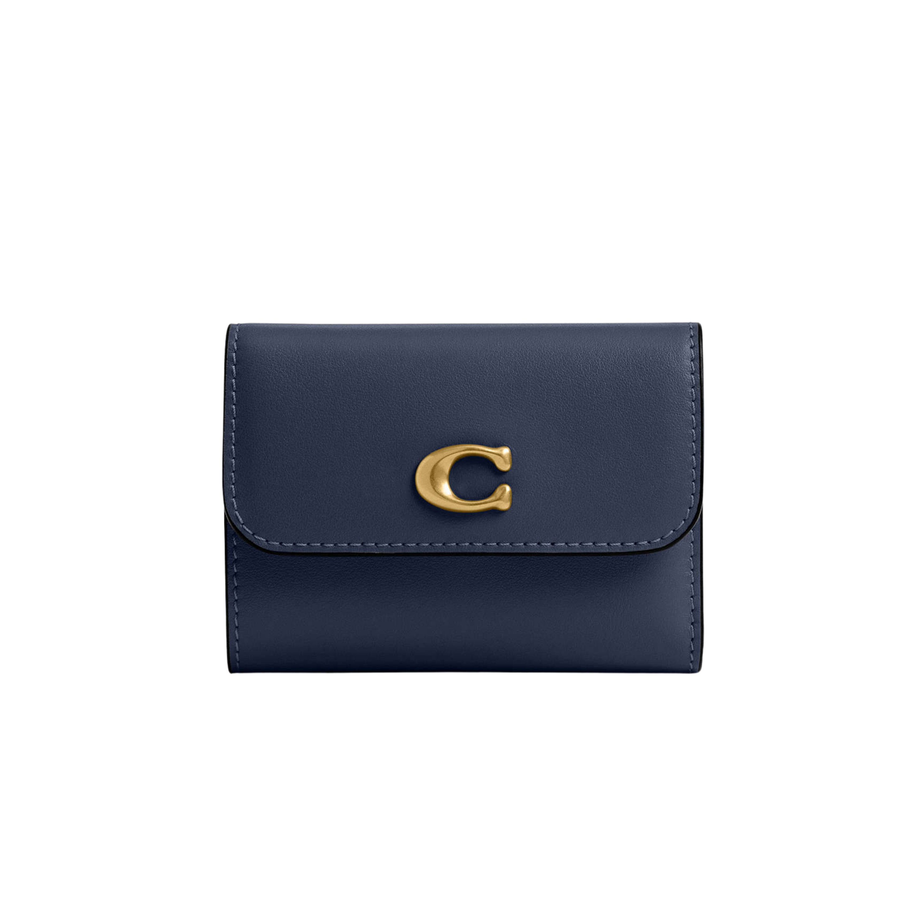 Coach Women Essential Card Holder Wallet - Brass Navy