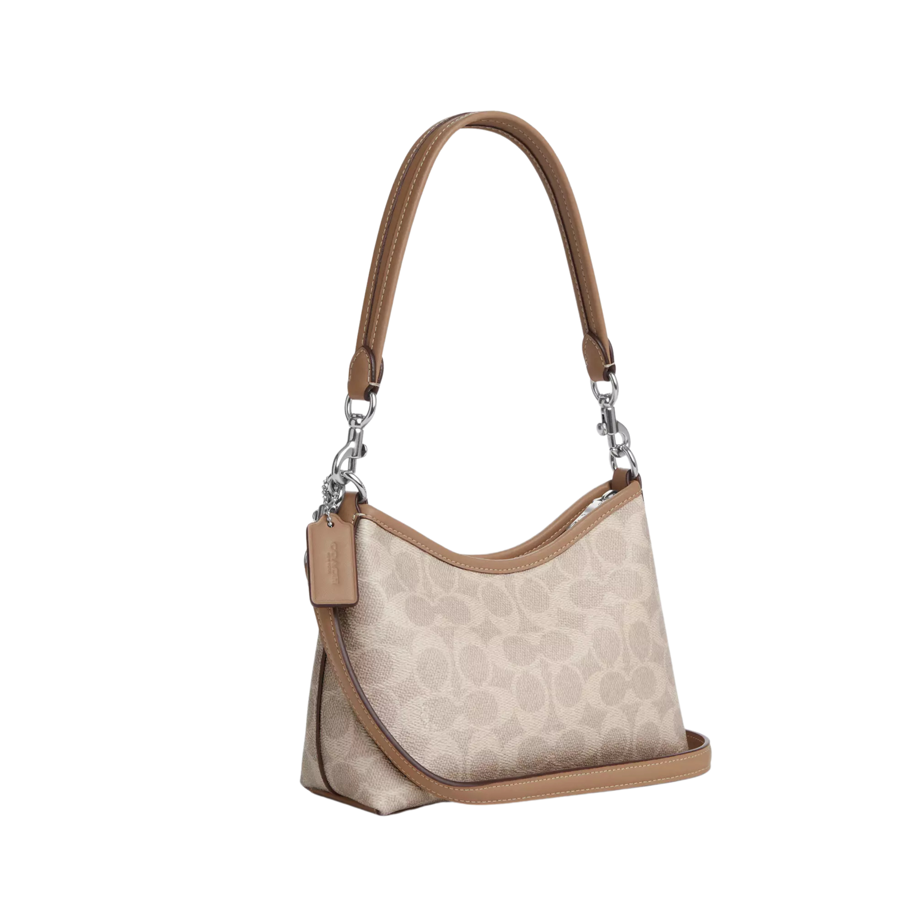 COACH Women Laurel Small Shoulder Bag - Silver Sand Taupe