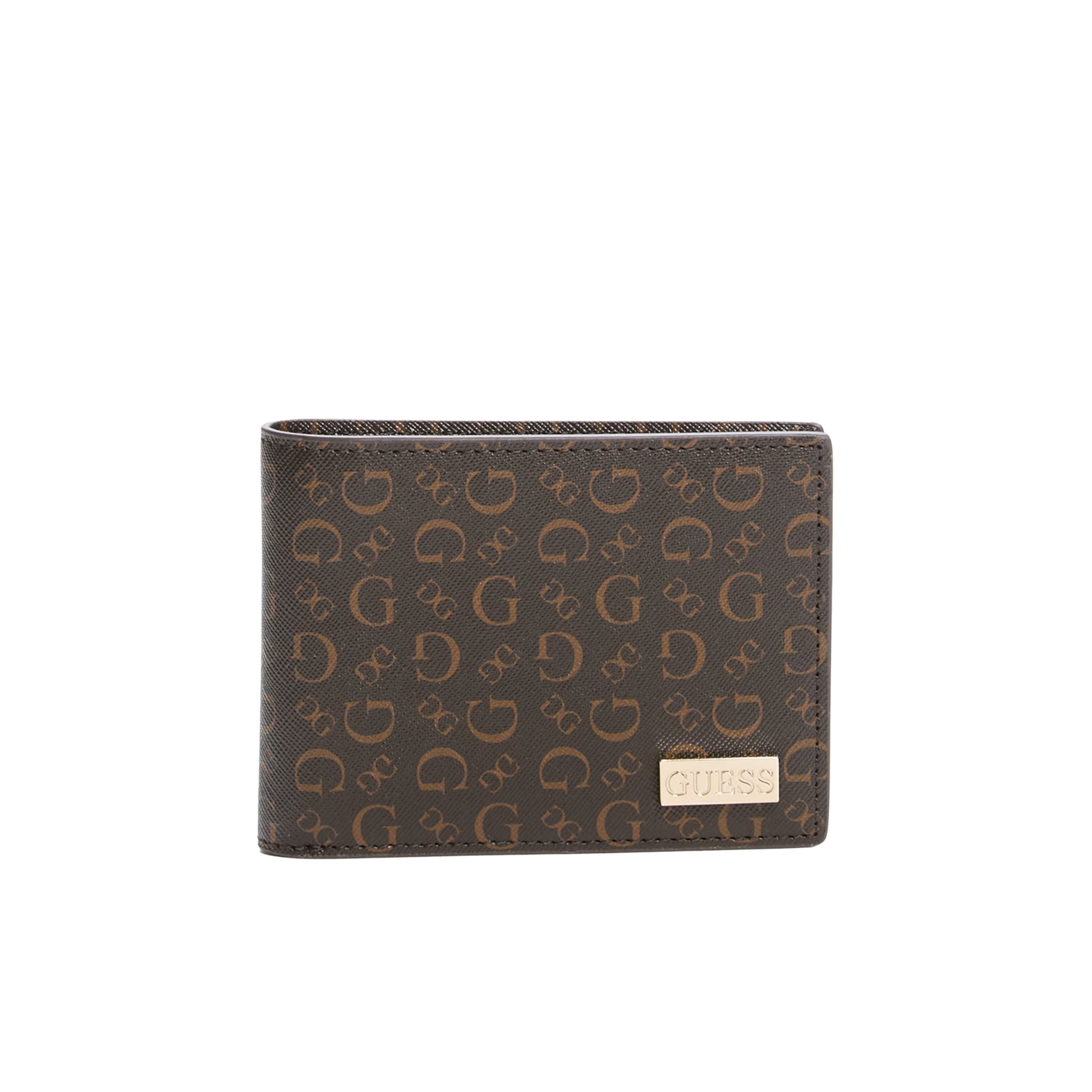 Guess Men Carter Logo Bifold Wallet - Brown